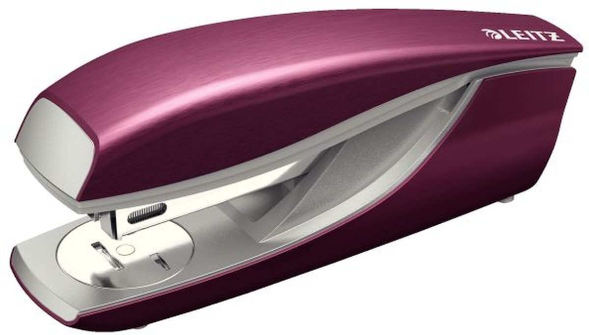 LEITZ Heftgerät Büroheftgerät Nexxt Style Metall 30 Blatt granat rot