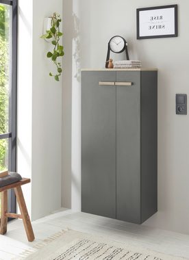 Furn.Design Badkommode Dense (Badschrank in grau matt und Eiche, 51 x 110 cm), stehend oder hängend