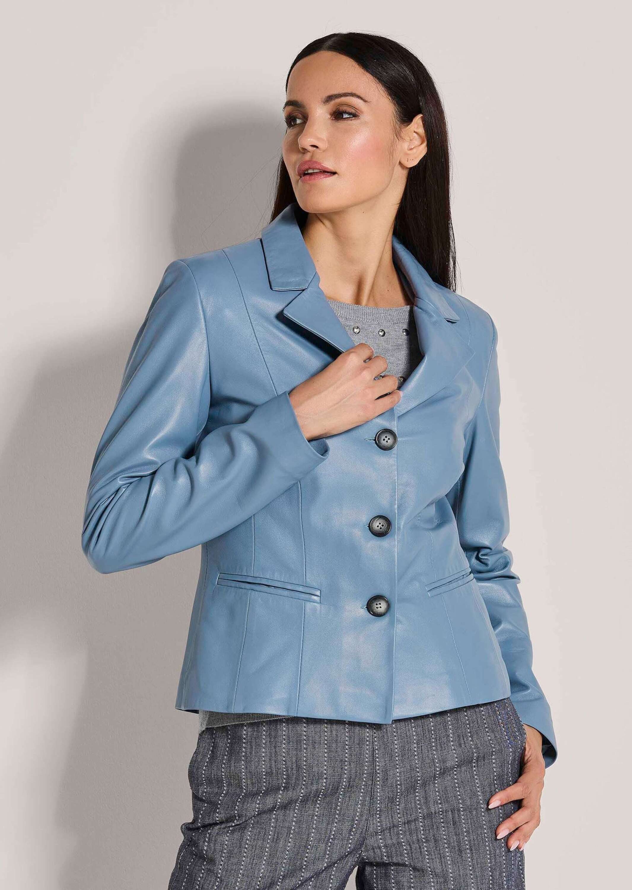 Lederjacke Kurzblazer aus Lammnappa-Leder