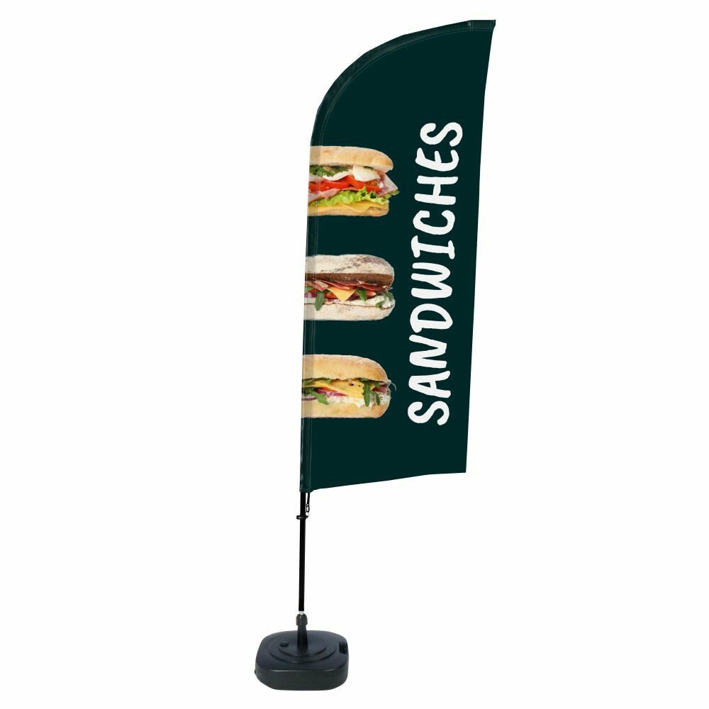 Showdown Displays Standregal Beachflag - Komplett-Set - Sandwiches Englisch - Schwarz, 1-tlg.