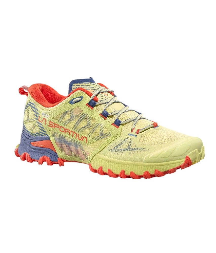 Trail-Laufschuhe Bushido III GTX (wasserdicht) gelb/blau/orange Damen Wanderschuh