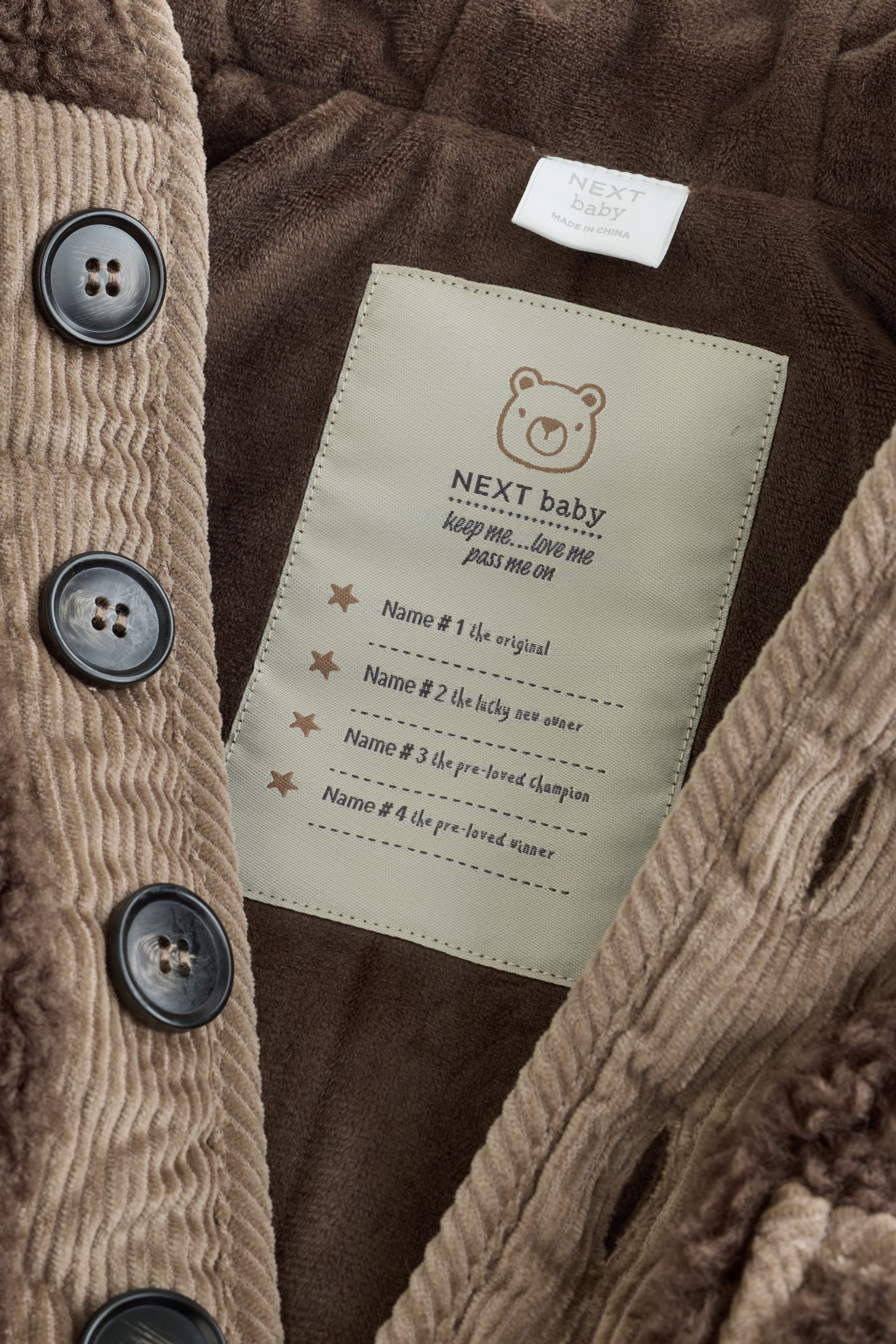 Next Kapuzenfleecejacke Baby Borg-Kapuzenjacke mit Fleecefutter (1-St) – Bild 5 von 5