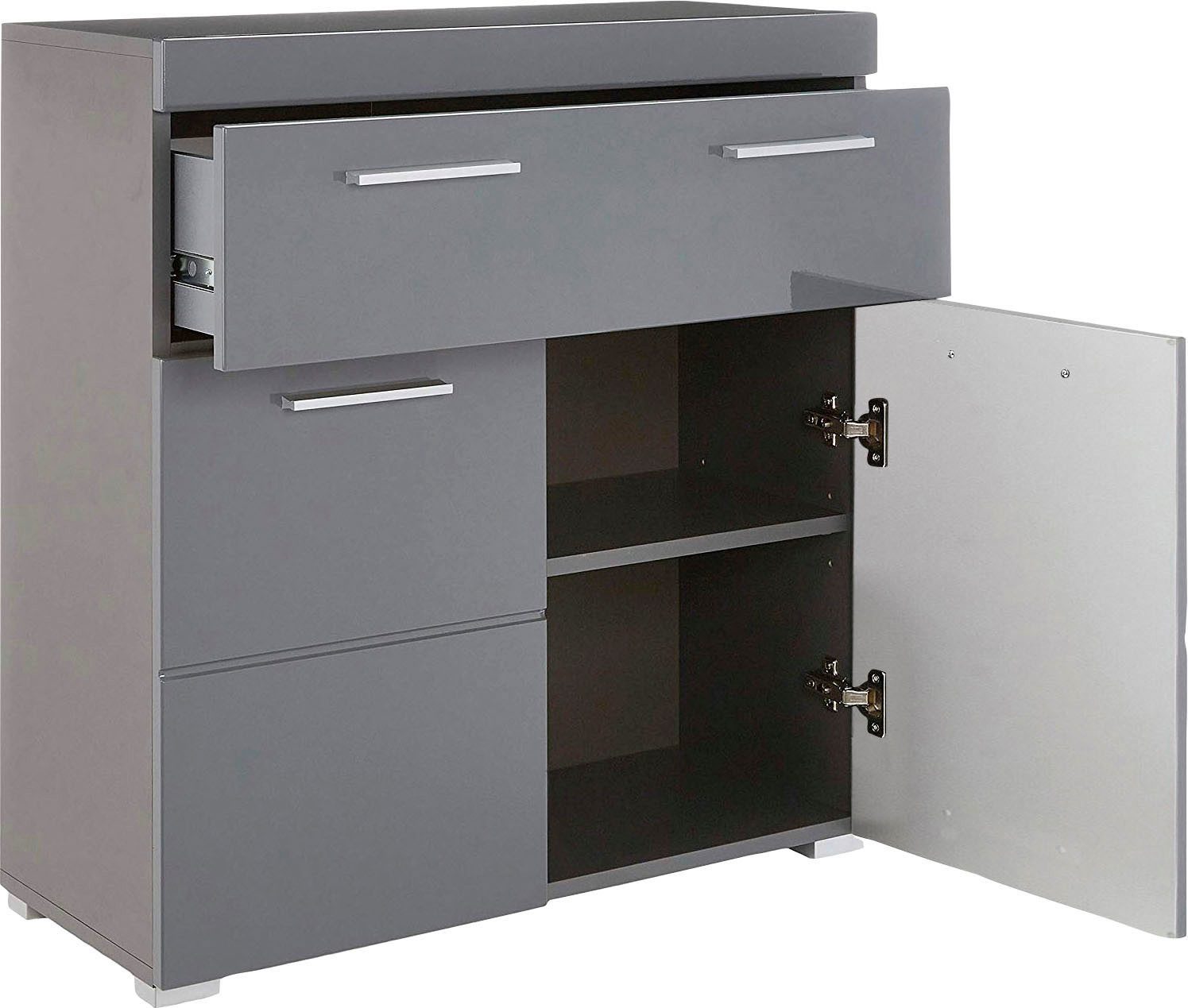 welltime Unterschrank Avena Badezimmerschrank mit 1 großen Schubkasten und 2 Türen - 73/31/79 cm – Bild 4 von 5