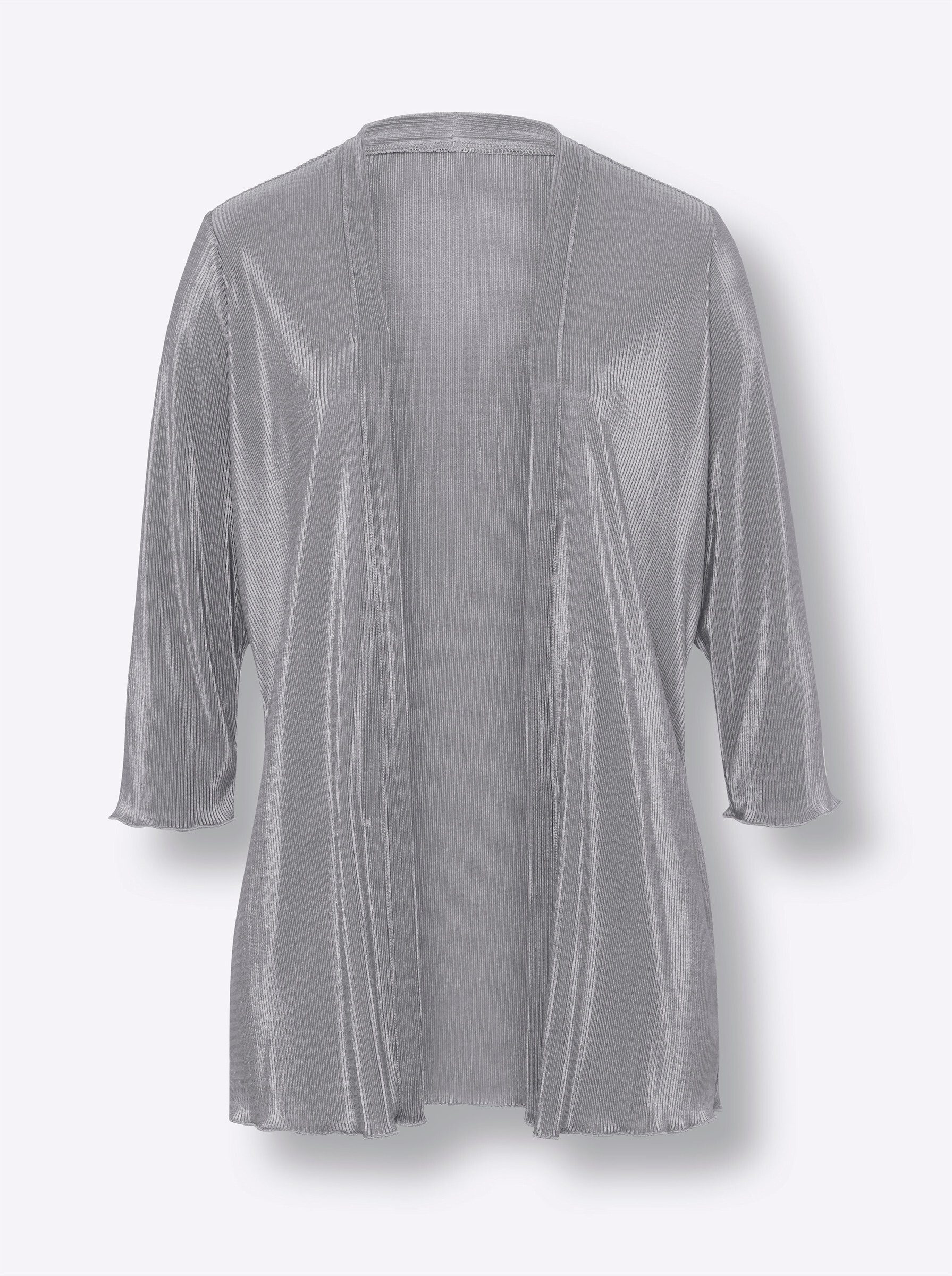 Shirtjacke Plissee-Shirtjacke 3/4-Arm