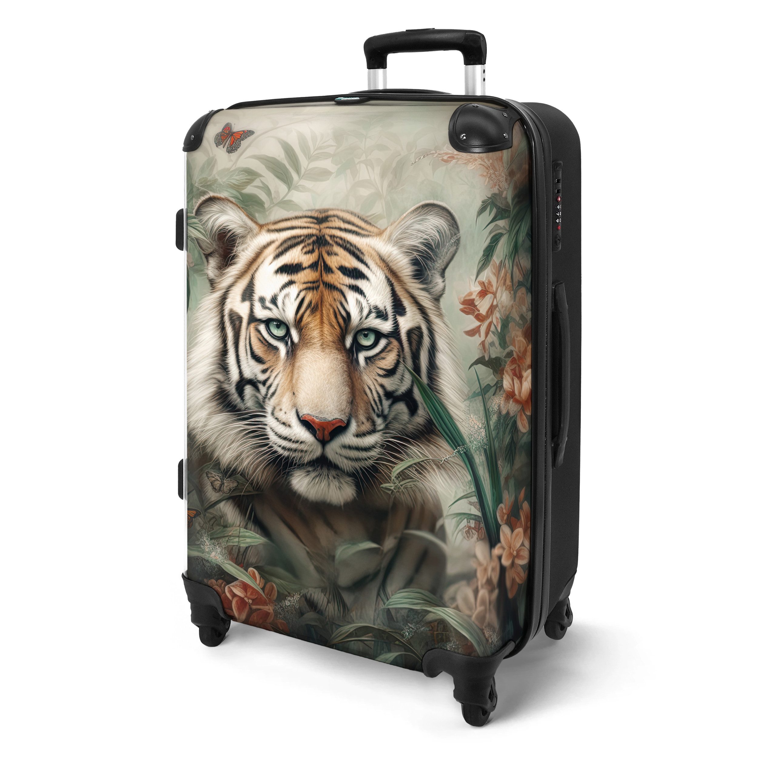 NoBoringSuitcases.com© Hartschalen-Trolley Tiger - Schmetterlinge - günstig online kaufen