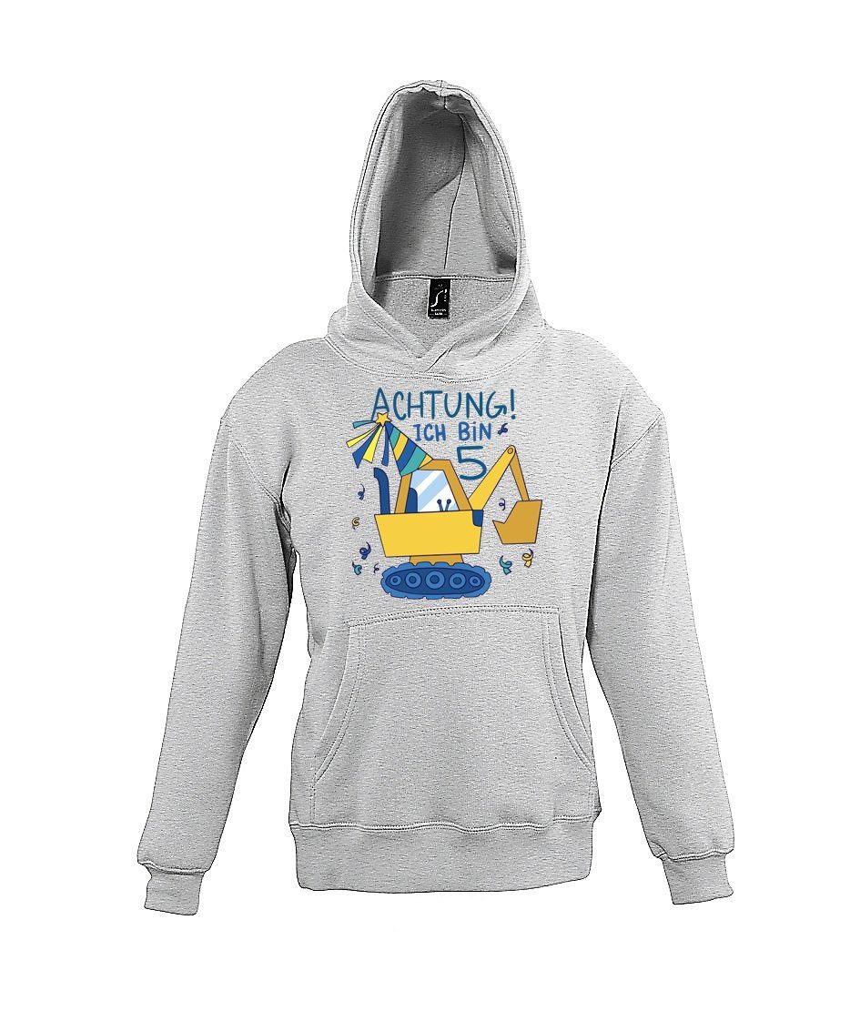 Youth Designz Kapuzenpullover ACHTUNG ICH BIN 5 Kinder Hoodie mit lustigem Frontprint