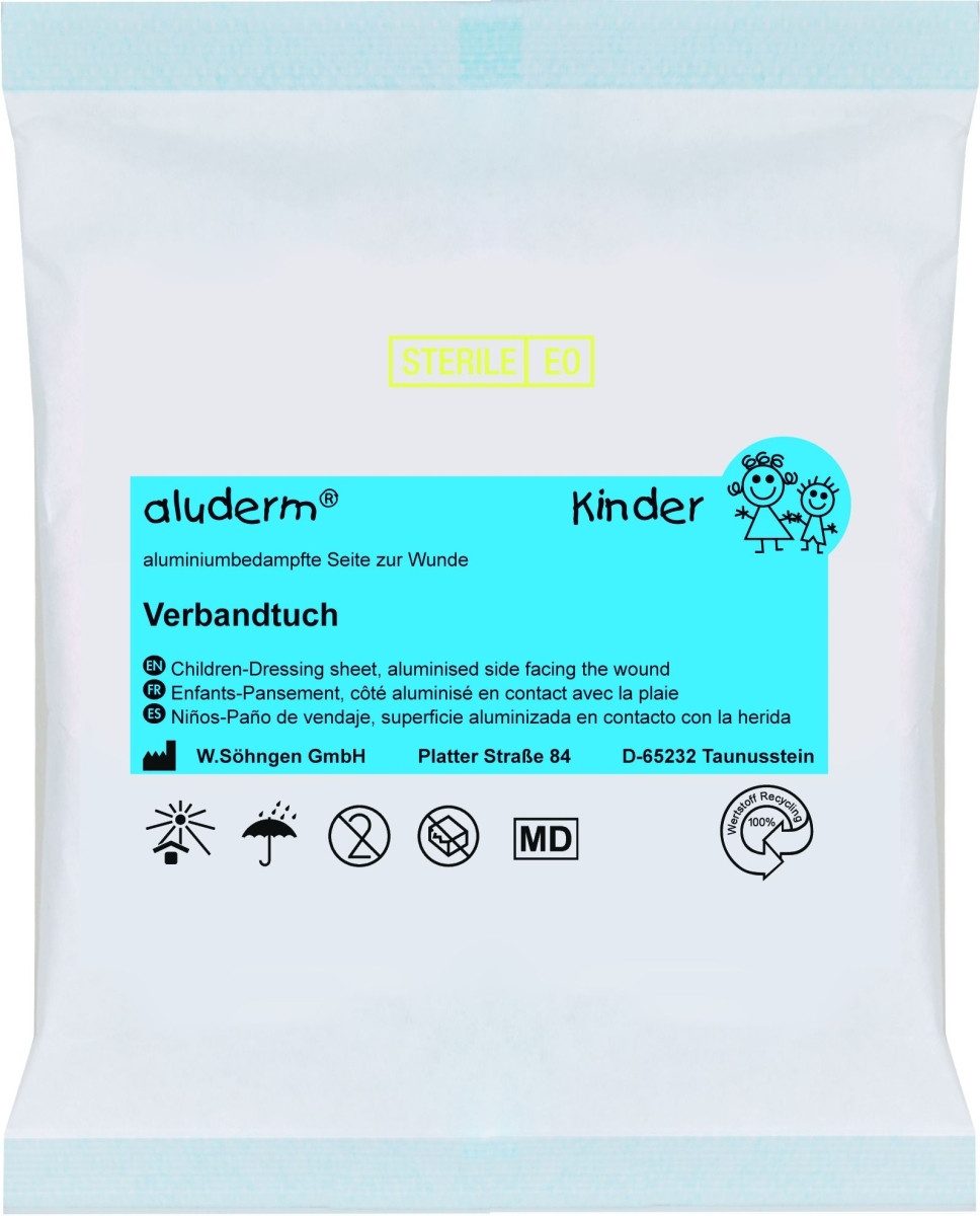 Erste-Hilfe-Set Verbandtuch Kinder aluderm 30x35cm