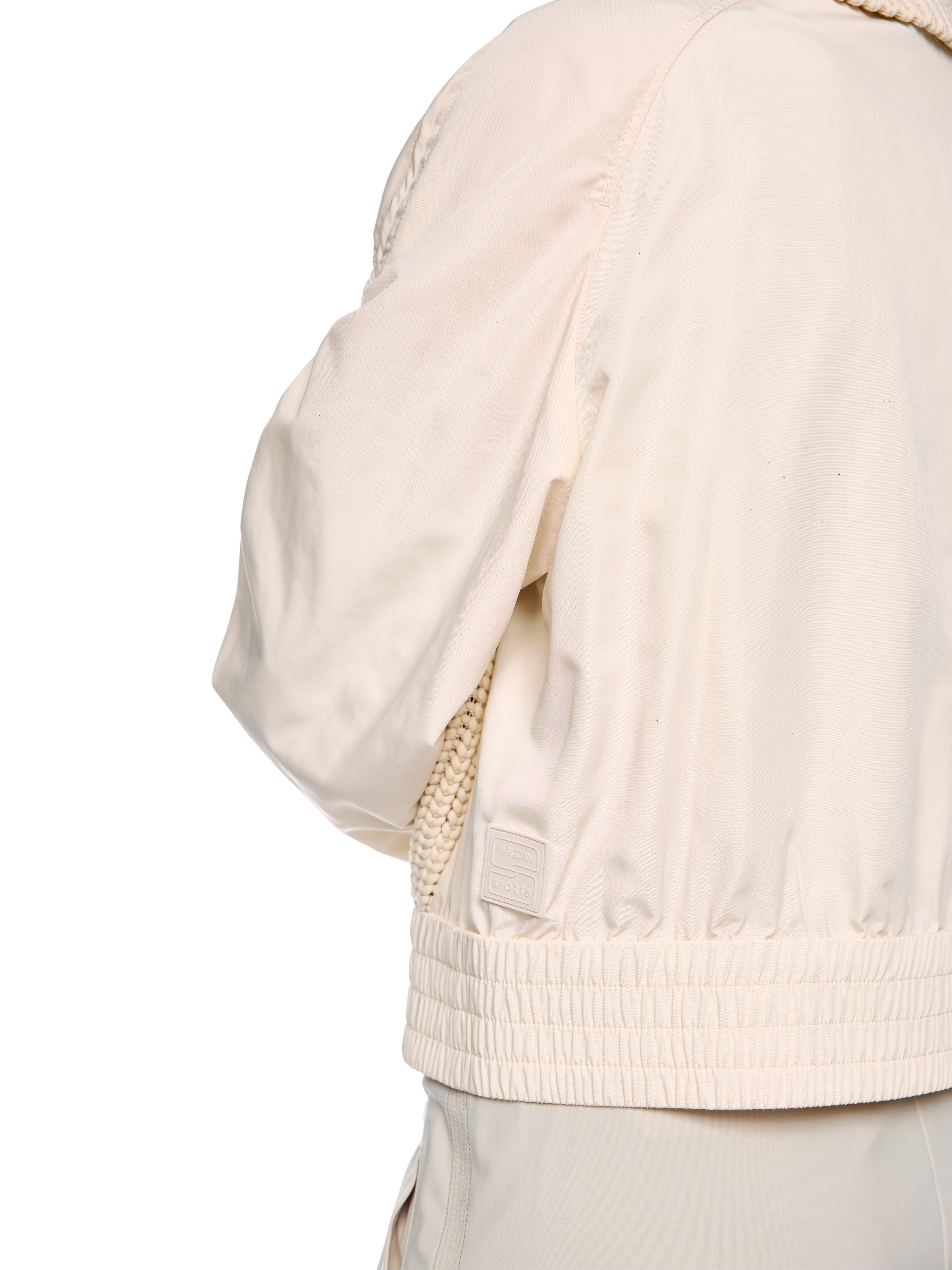 Marc Cain Cardigan Tiger Mania Premium Damenmode aus einer trendigen Materialmischung, 2-Wege-Reißverschluss