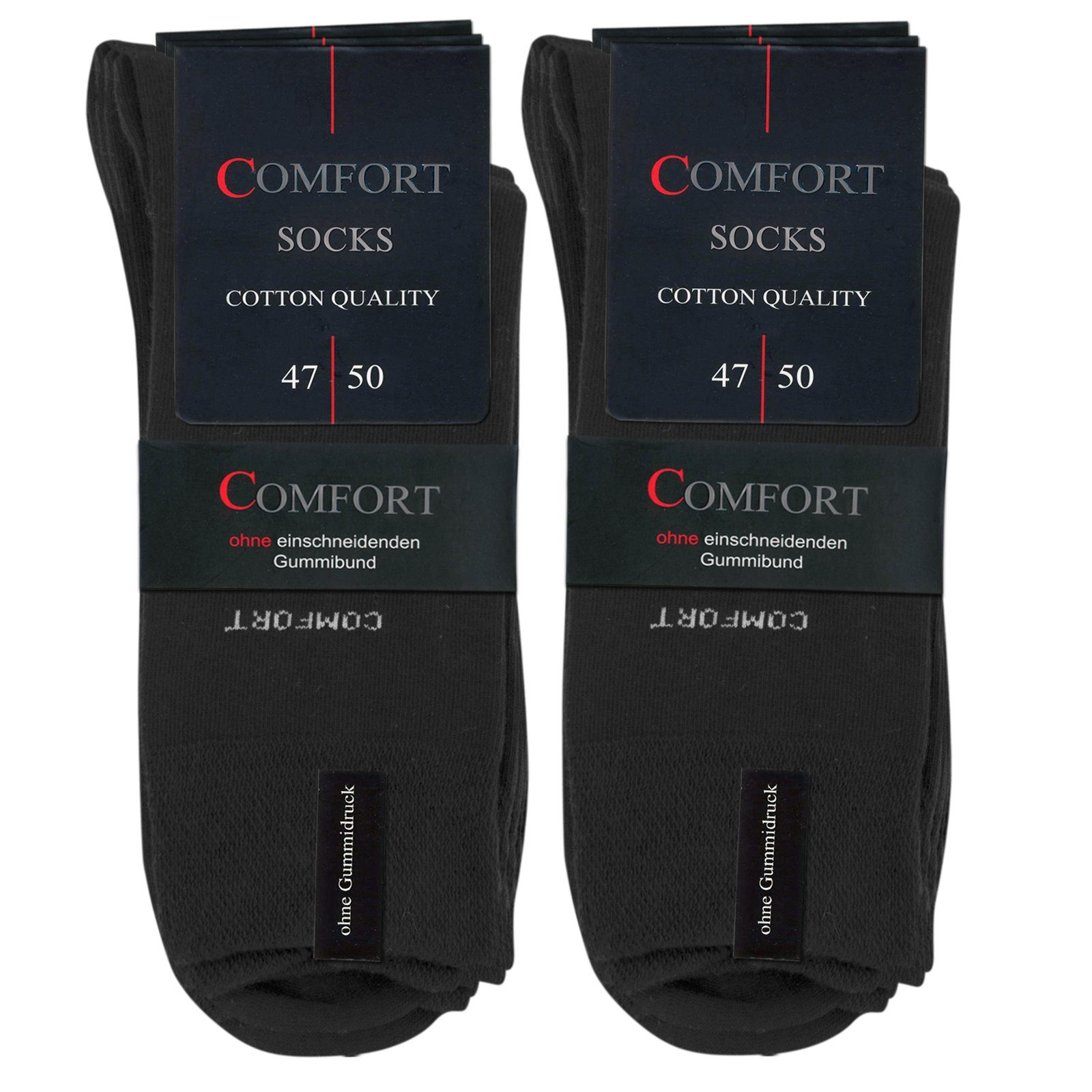 Die Sockenbude Basicsocken COMFORT XXL BLACK (Bund, 6-Paar, schwarz) Größe günstig online kaufen