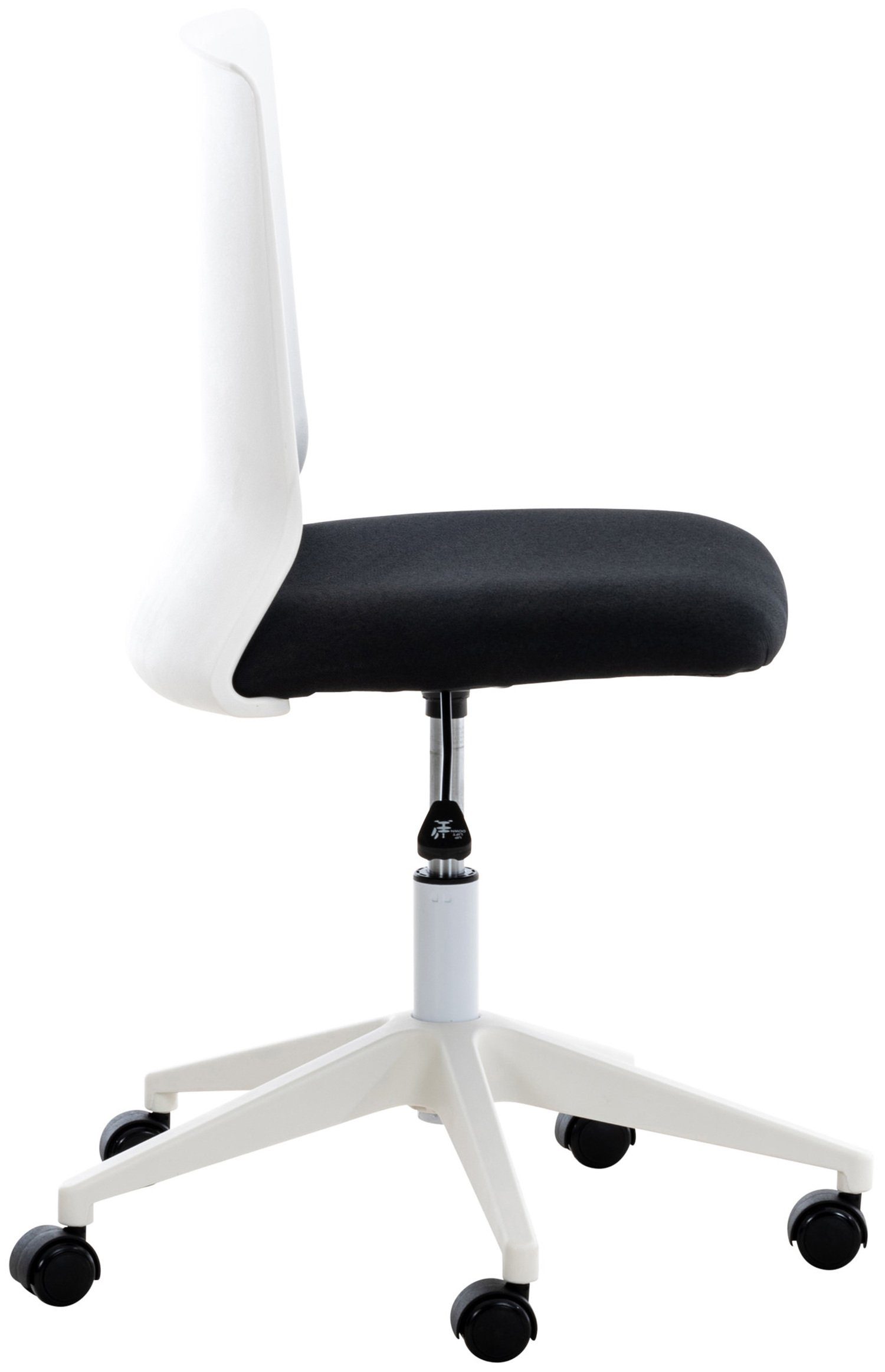 TPFLiving Bürostuhl Apollo mit bequemer schwarz weiß drehbar Stoff 360° Bürostuhl Kunststoff und Gestell: Sitzfläche: XXL), Rückenlehne höhenverstellbar Chefsessel, Drehstuhl, - - (Schreibtischstuhl