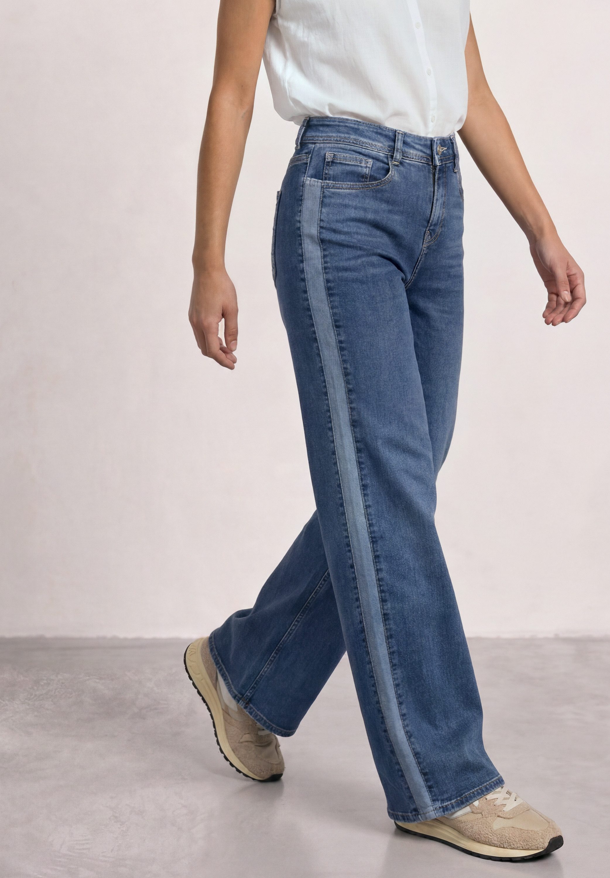 STREET ONE Loose-fit-Jeans mit Wide Legs