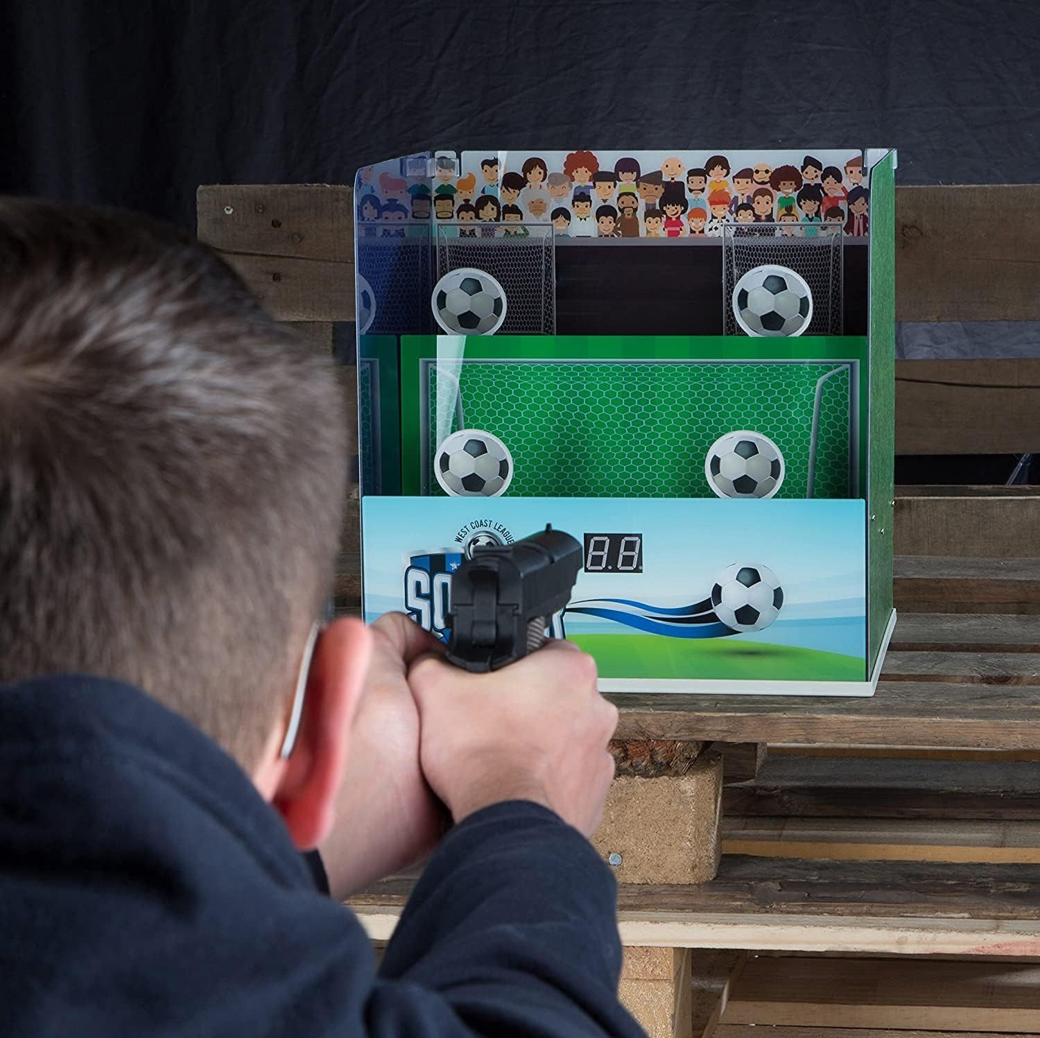 Fjoerdesports Zielscheibenauflage Fjoerdesports Elektronischer Schießstand mit 3 Modi - Soccer