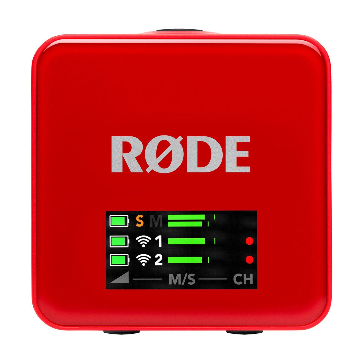 RØDE Rode Mikrofon-Funksystem Wireless GO Gen 3 Rot Digitales Aufnahmegerät (32 Bit Float Recording)