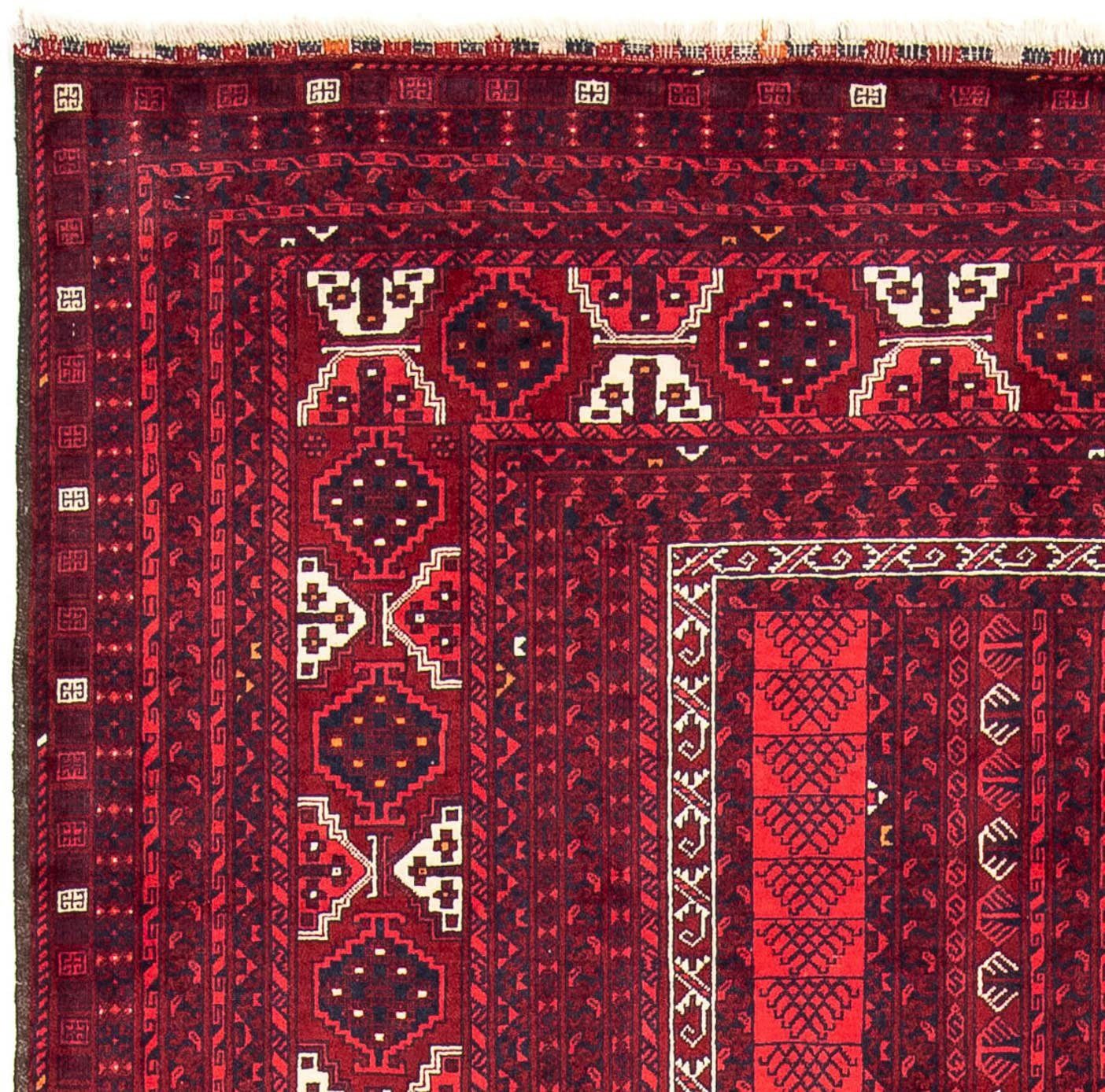 Orientteppich Turkaman - 246 rechteckig, mm, dunkelrot, Höhe: Wohnzimmer, 6 x Zertifikat mit cm - morgenland, Handgeknüpft, 160 Einzelstück