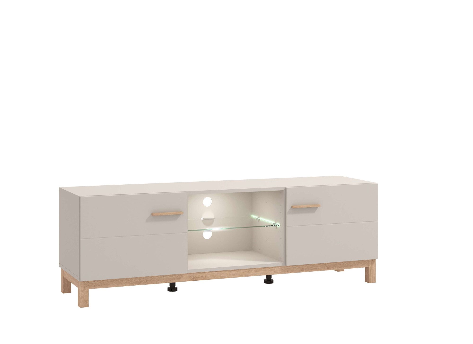 Home affaire TV-Bank Essex, TV-Board, TV-Kommode, TV-Schrank, TV-Unterschrank, TV-Möbel, Elegantes Lowboard (154 cm) in Kaschmir mit viel Stauraum