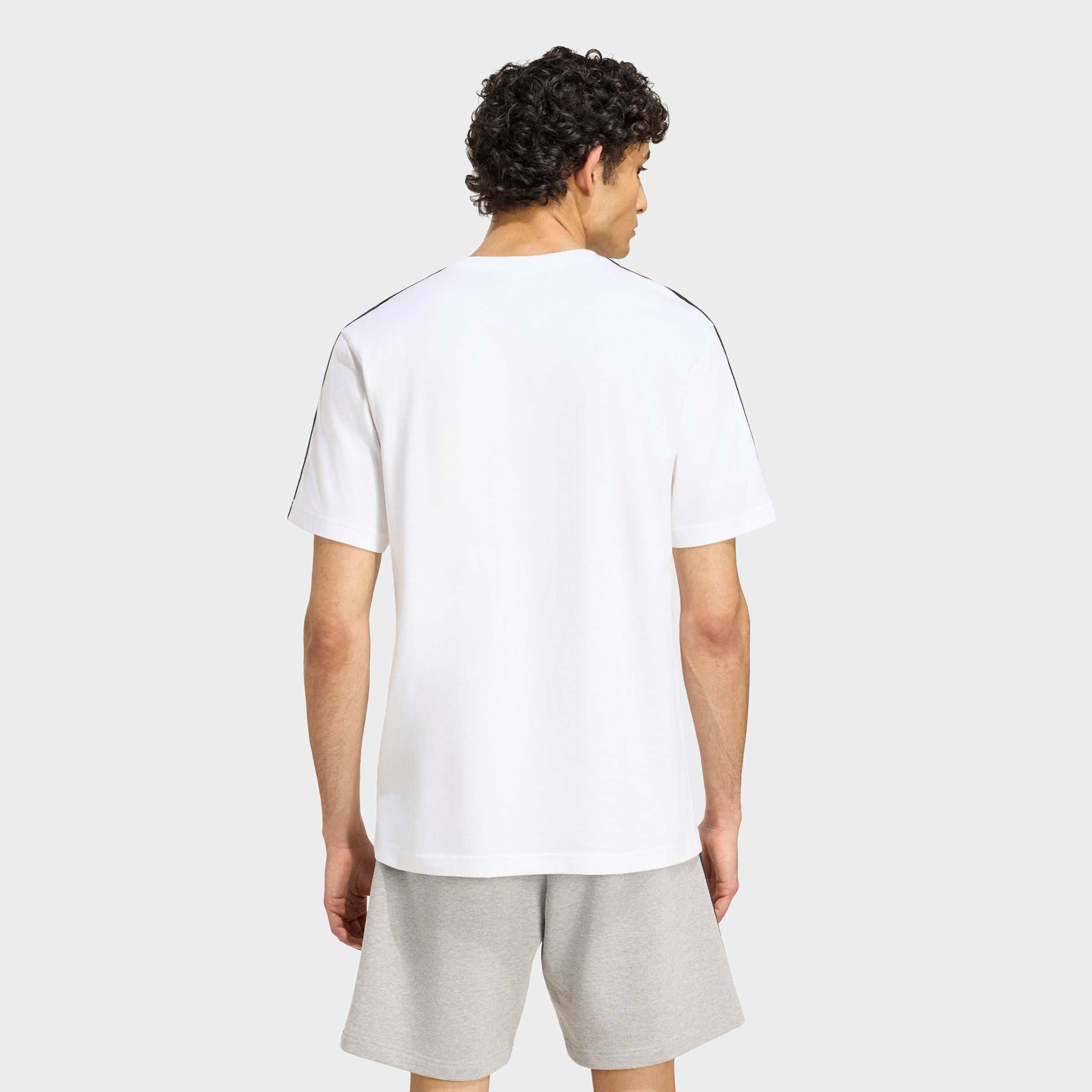 adidas Sportswear T-Shirt ESSENTIALS 3-STREIFEN, SINGLE JERSEY, BRANDING LINKE SCHULTER