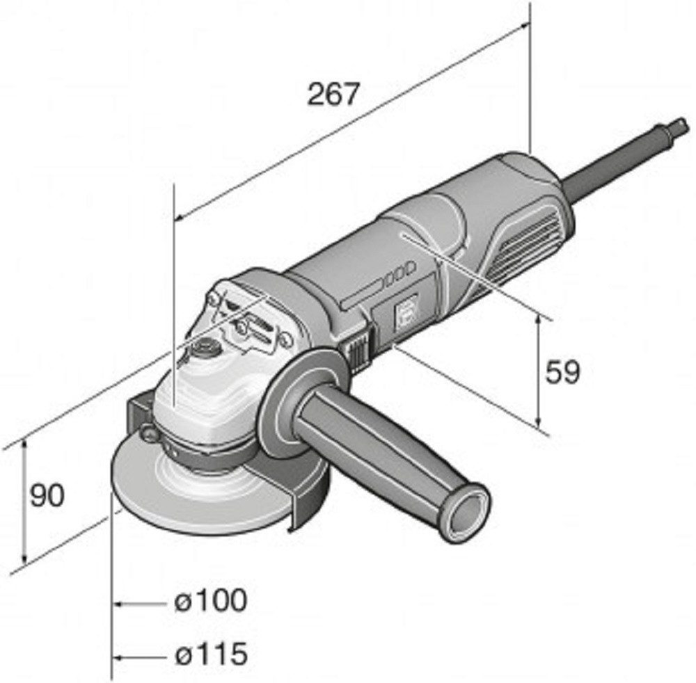 Fein Winkelschleifer Fein Compact-Winkelschleifer CG 7-125, Ø 125 mm 750 W leichte Schleif