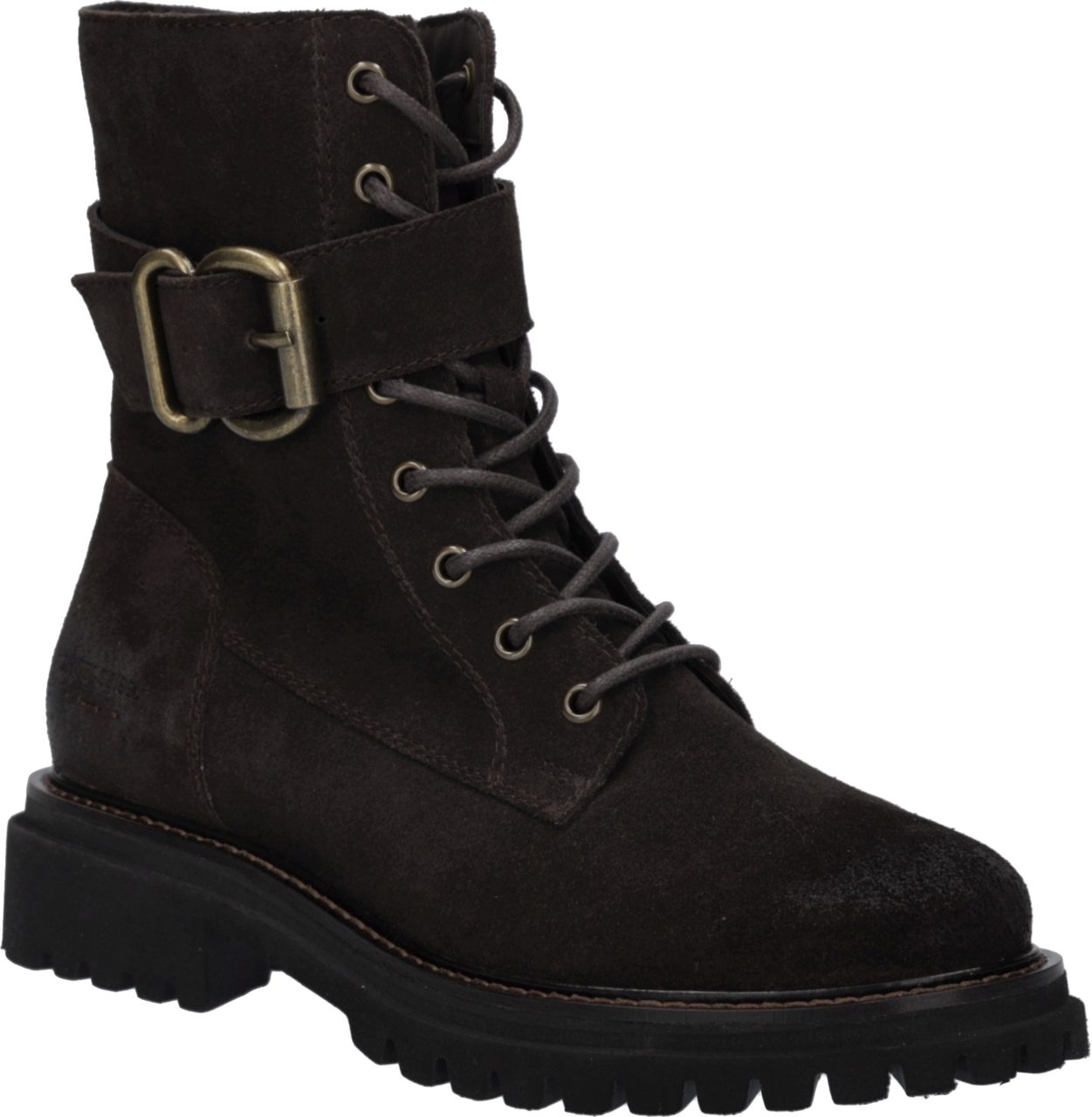 Josef Seibel Rachel 04 Schnürboots Blockabsatz, Schnürstiefelette mit Zierschnalle, Weite G (weit)