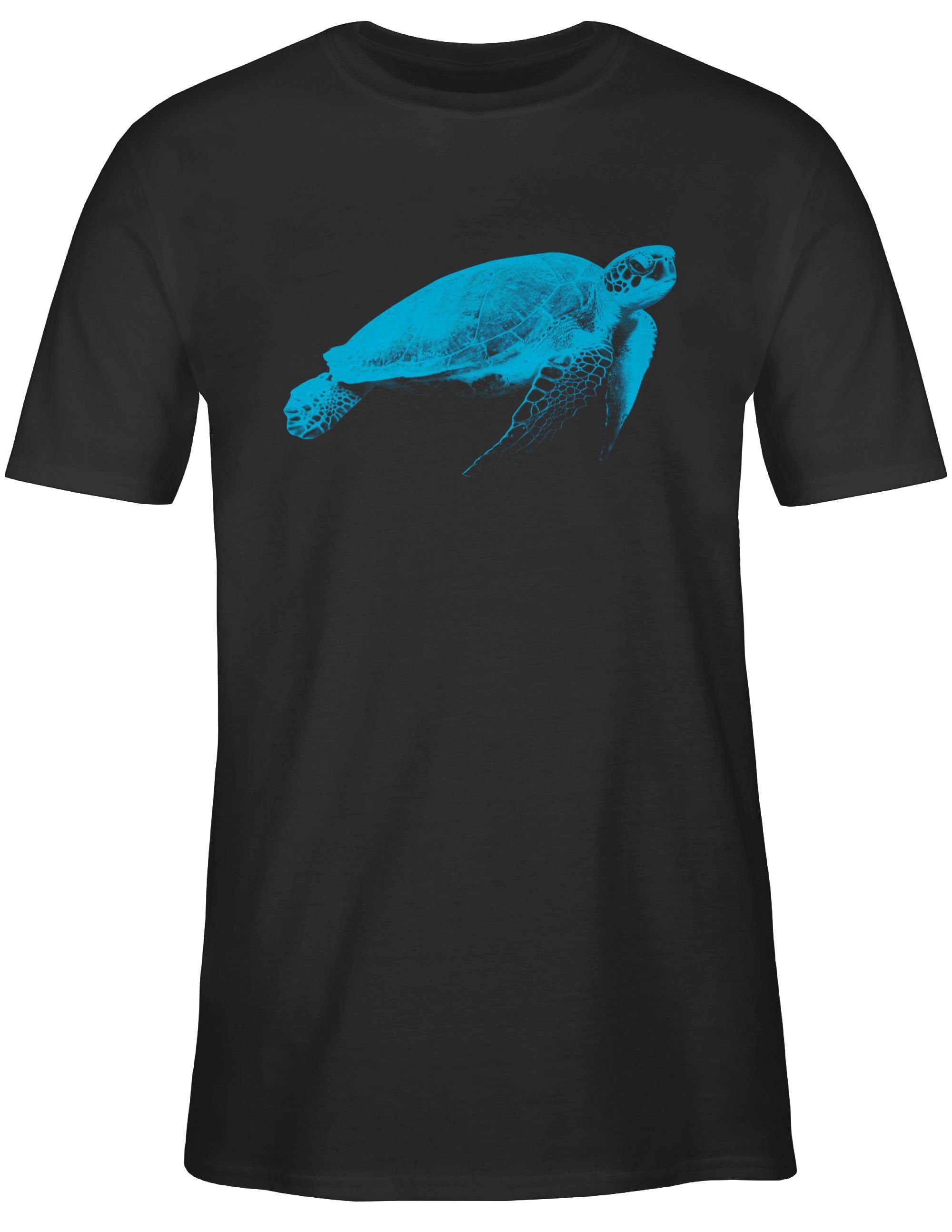 Shirtracer Zubehör Tiere 02 Schwarz Wasserschildkröte T-Shirt