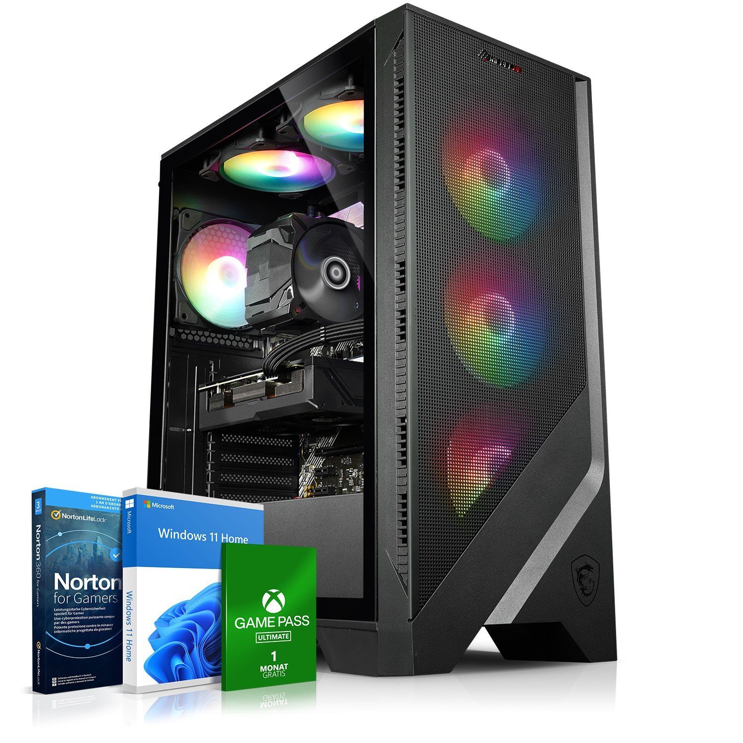 Kiebel Tornado 12 Gaming-PC (Intel Core i7 Intel Core i7-12700F, RTX 3050, 16 GB RAM, 1000 GB SSD, Luftkühlung, RGB-Beleuchtung)