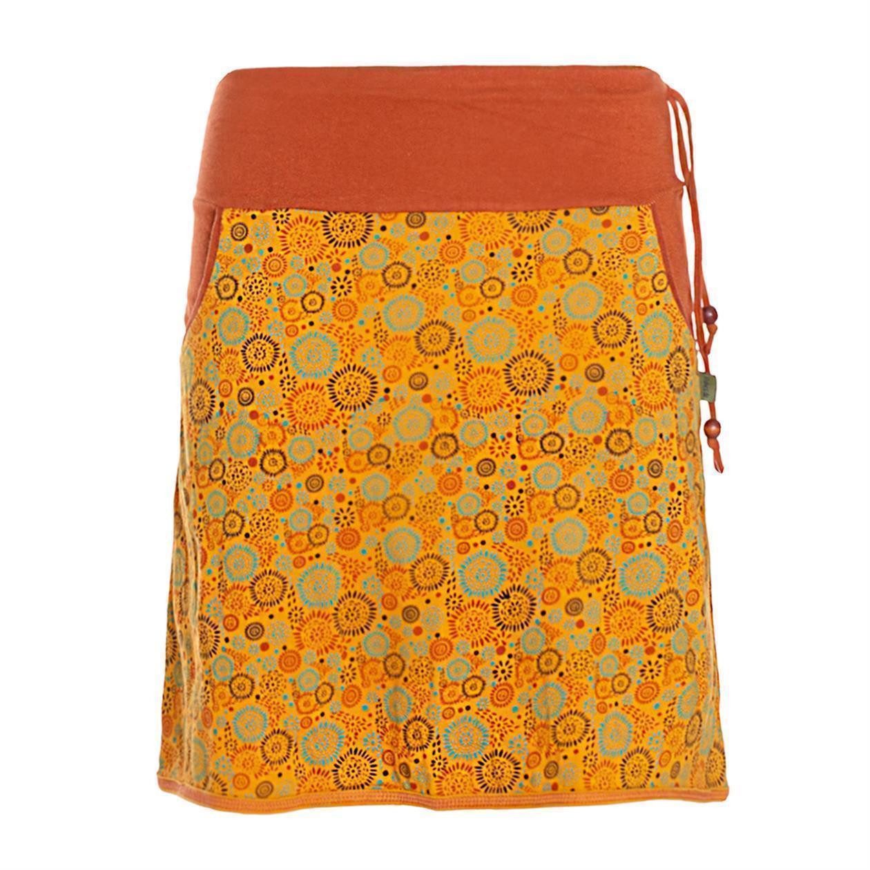 Vishes Minirock Baumwolle Blumen-Muster extra breiter günstig online kaufen