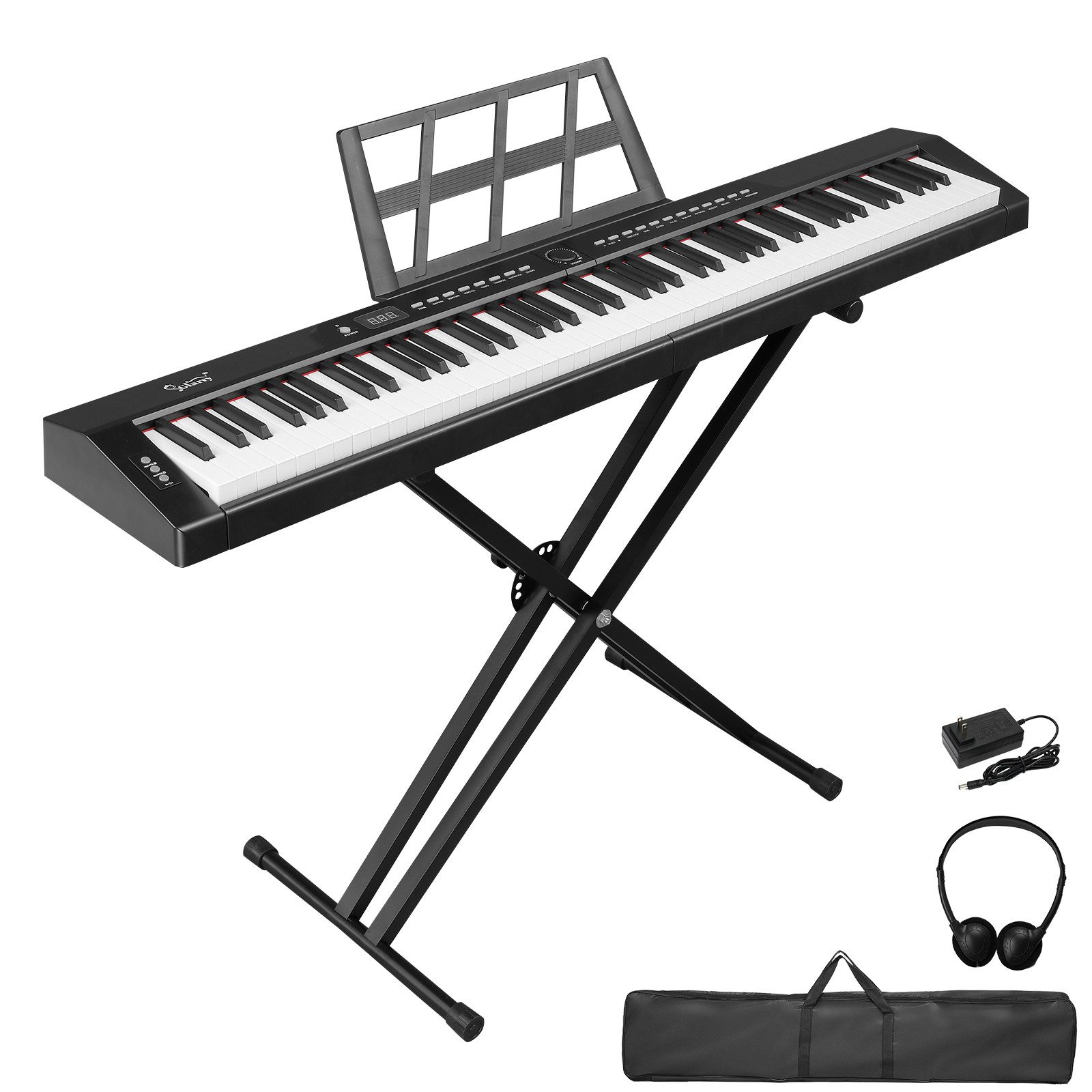 Digitalpiano GPP-105 E Piano 88 Tasten, Digitalpiano Semi-Gewichtete Tastatur