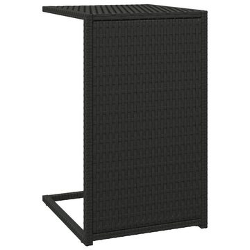 vidaXL Beistelltisch C-Tisch Schwarz 40x35x60 cm Poly Rattan (1-St)