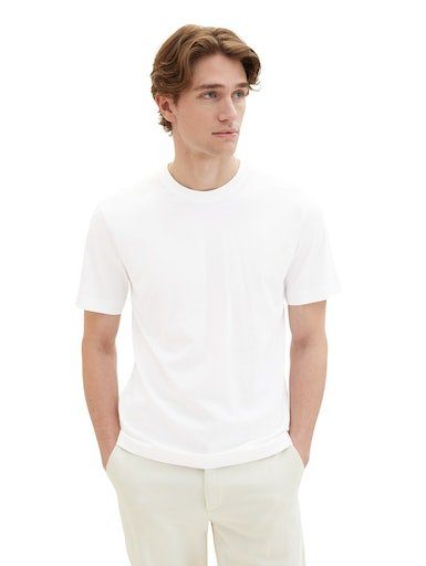 an T-Shirt der Seite mit Logoprint TAILOR white TOM