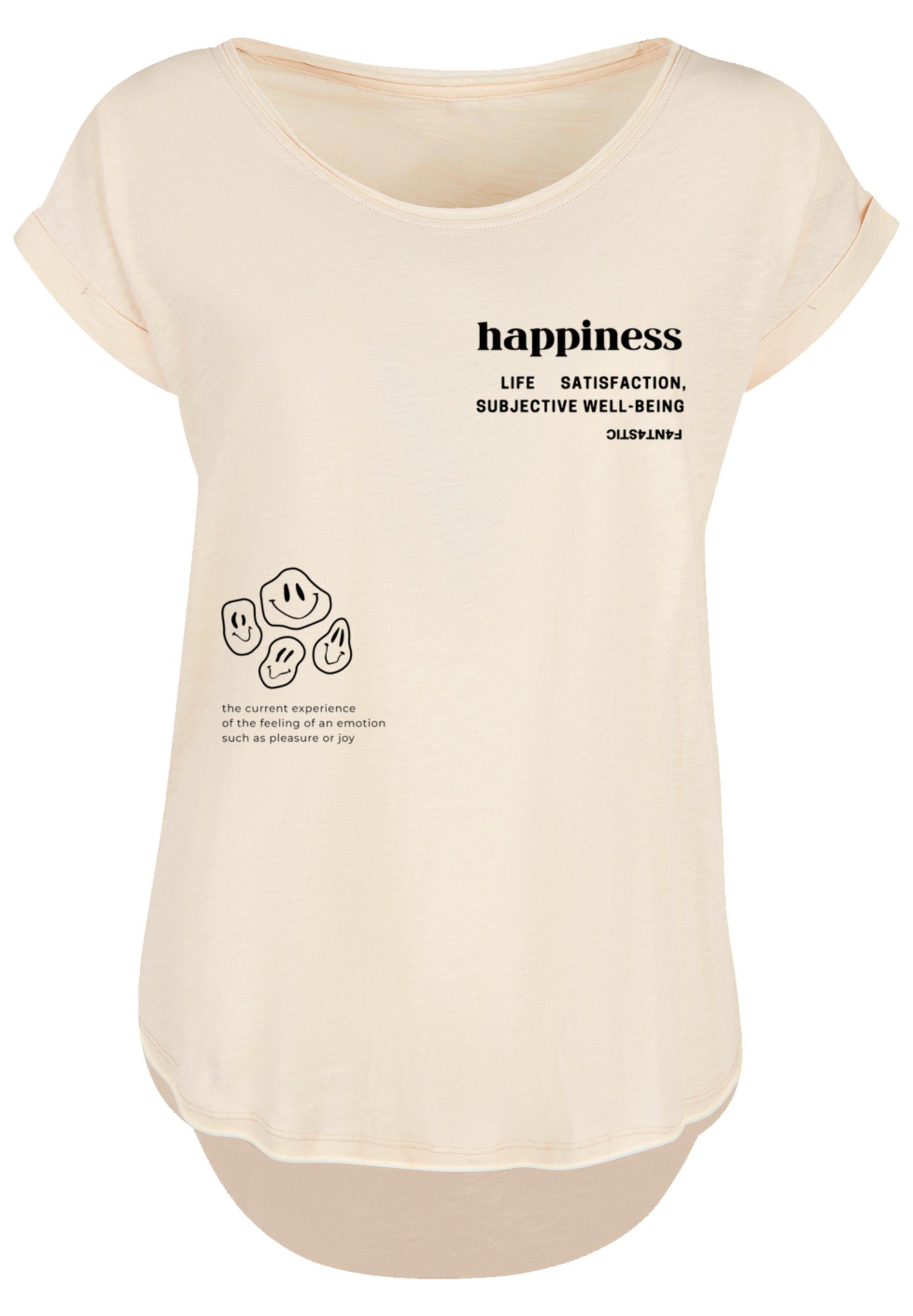 hohem weicher mit Baumwollstoff Sehr T-Shirt SIZE happiness PLUS F4NT4STIC Tragekomfort Print,
