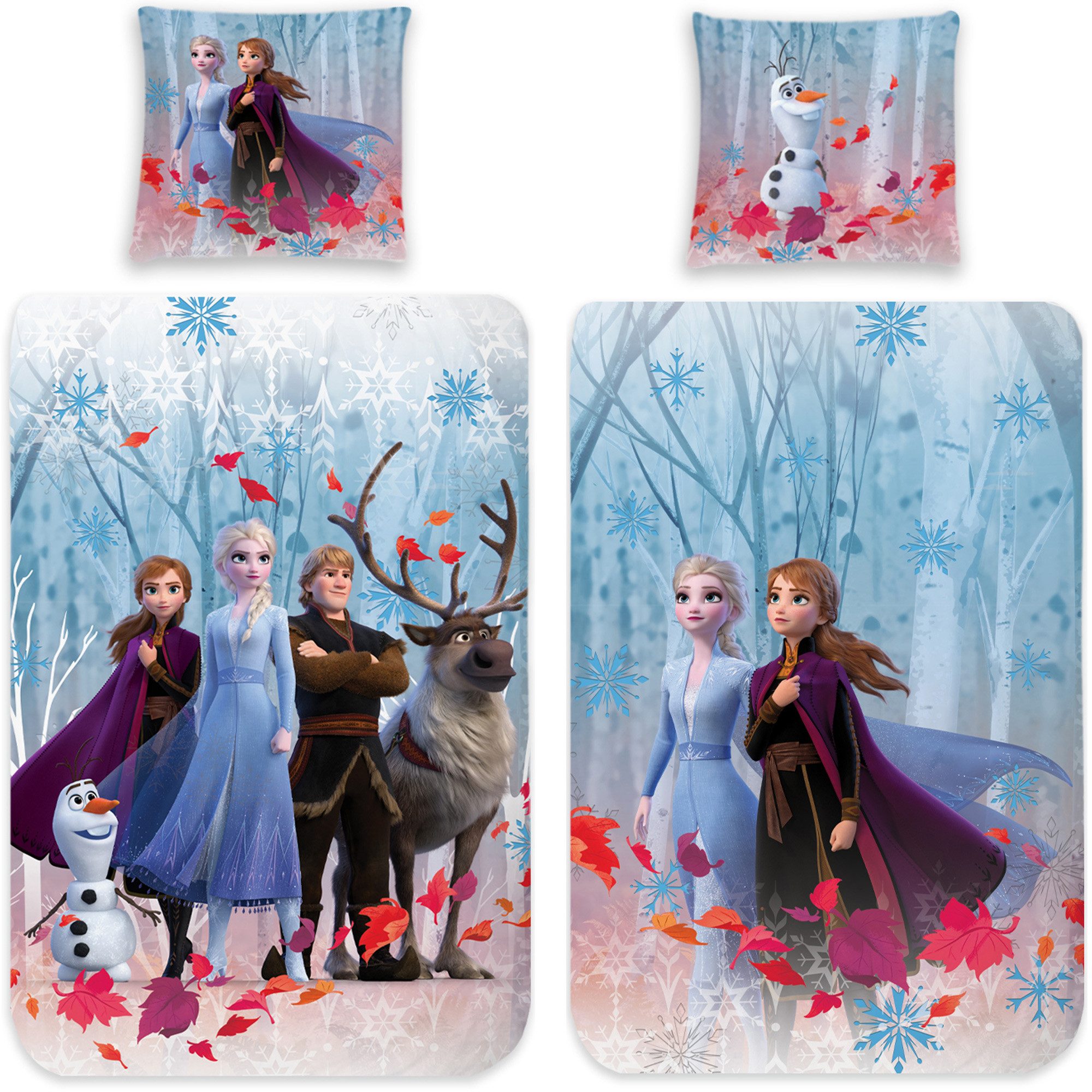BERONAGE Kinderbettwäsche Frozen Die Eiskönigin Team günstig online kaufen
