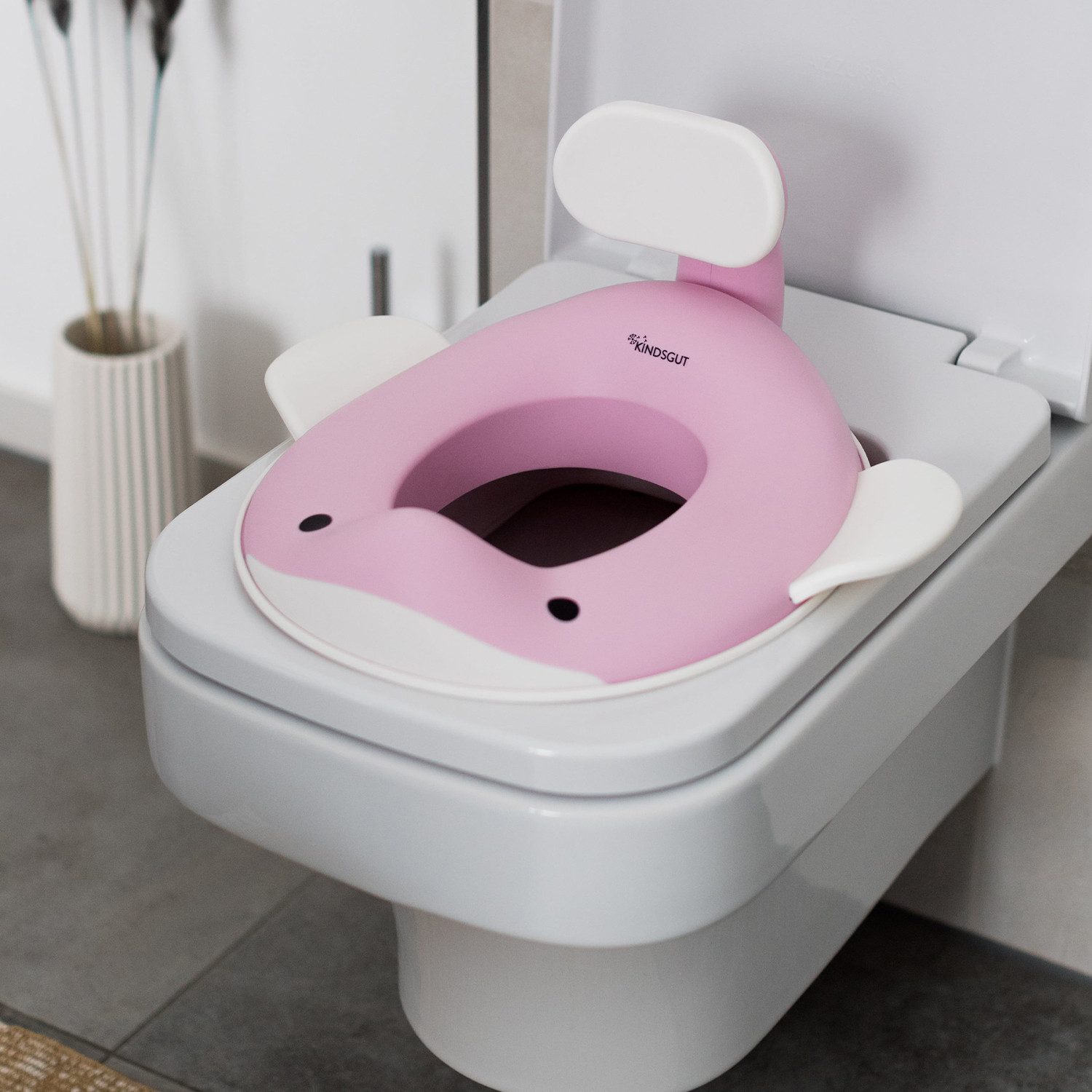 KINDSGUT Baby-Toilettensitz Wal, Zartrosa