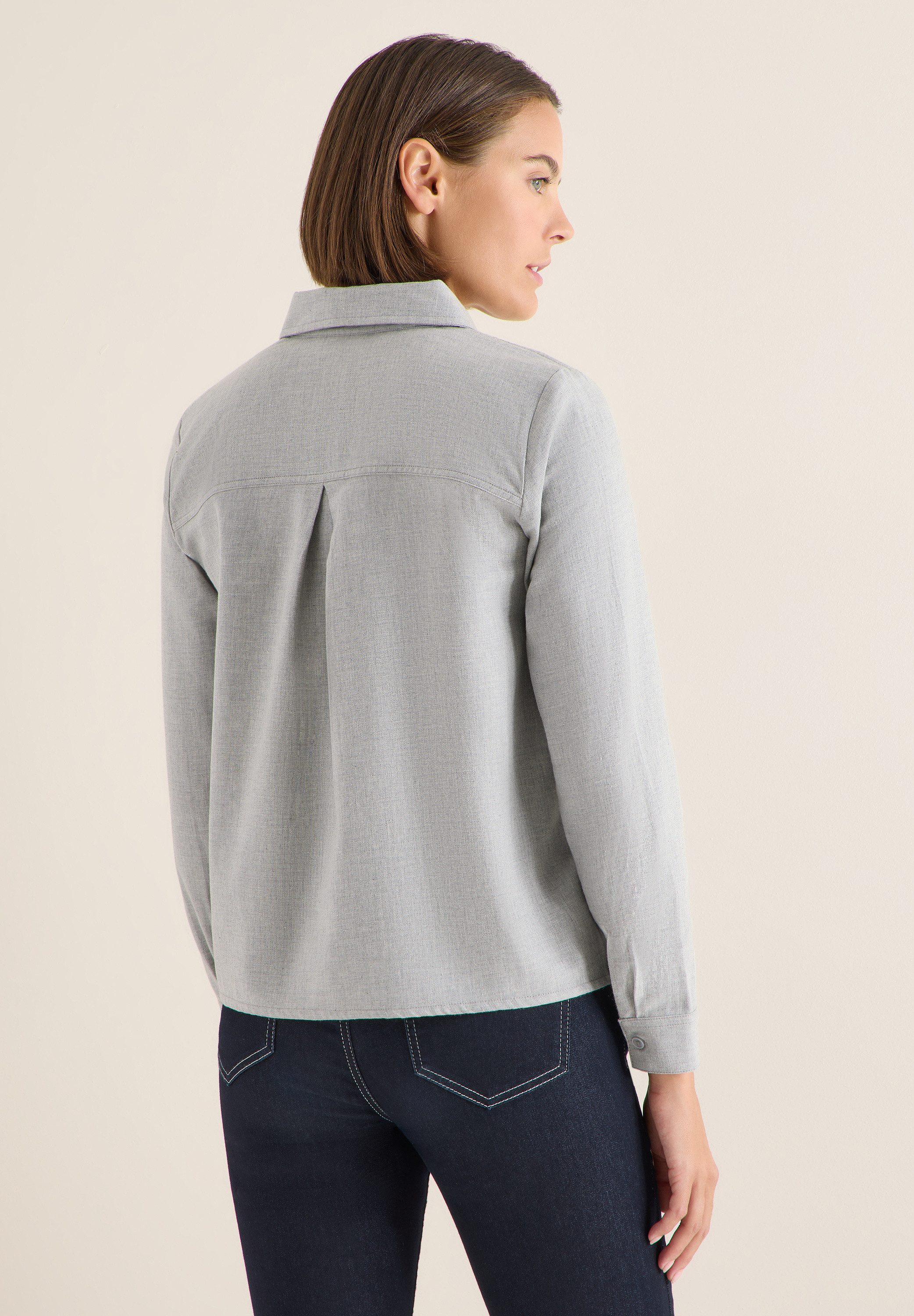 CECIL Langarmbluse aus reiner Baumwolle günstig online kaufen