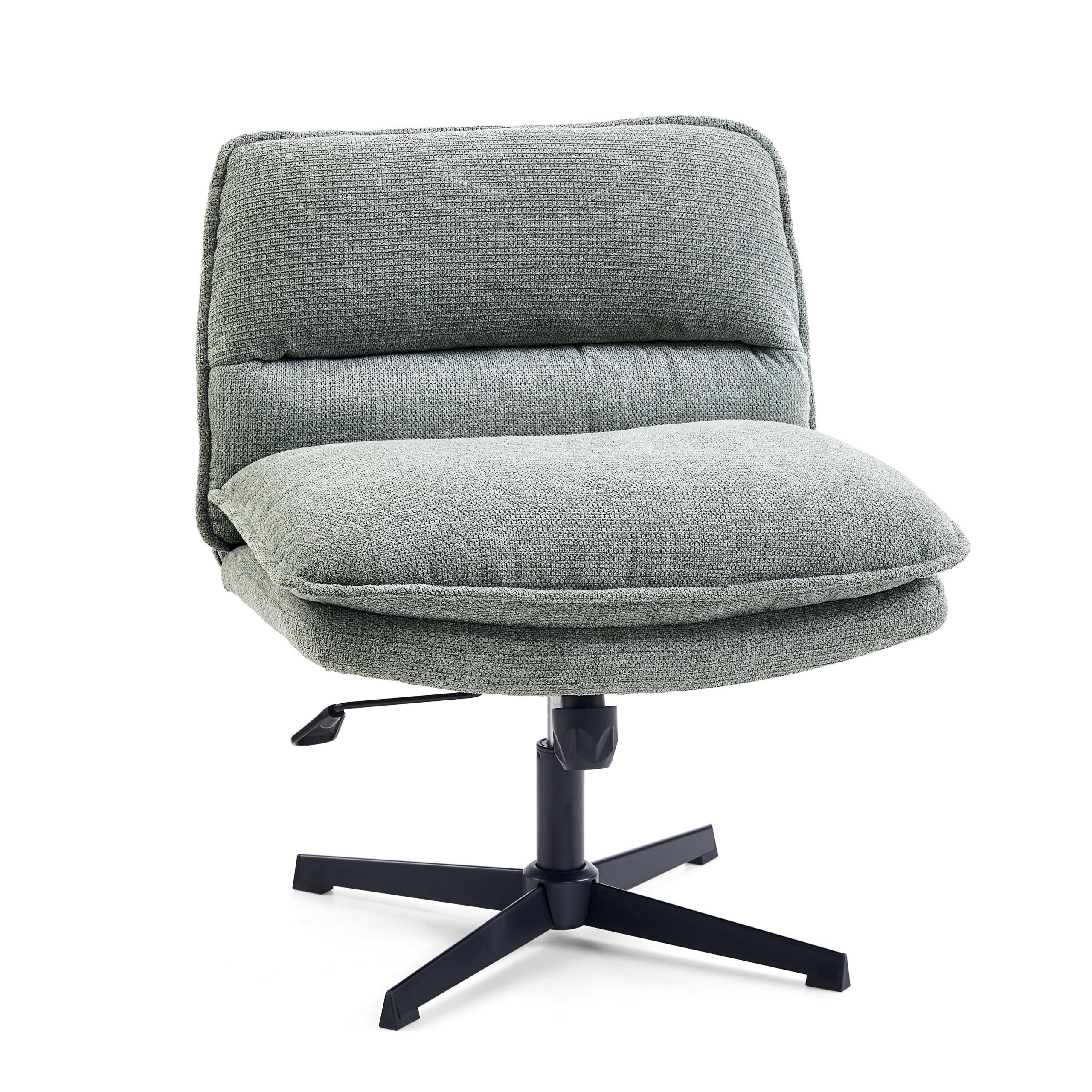 hjh LIVING Loungesessel Criss-Cross 20 Polstersessel Stoff ohne Armlehnen, Bürostuhl, Schneidersitz Stuhl drehbar für Wohnzimmer Home-Office