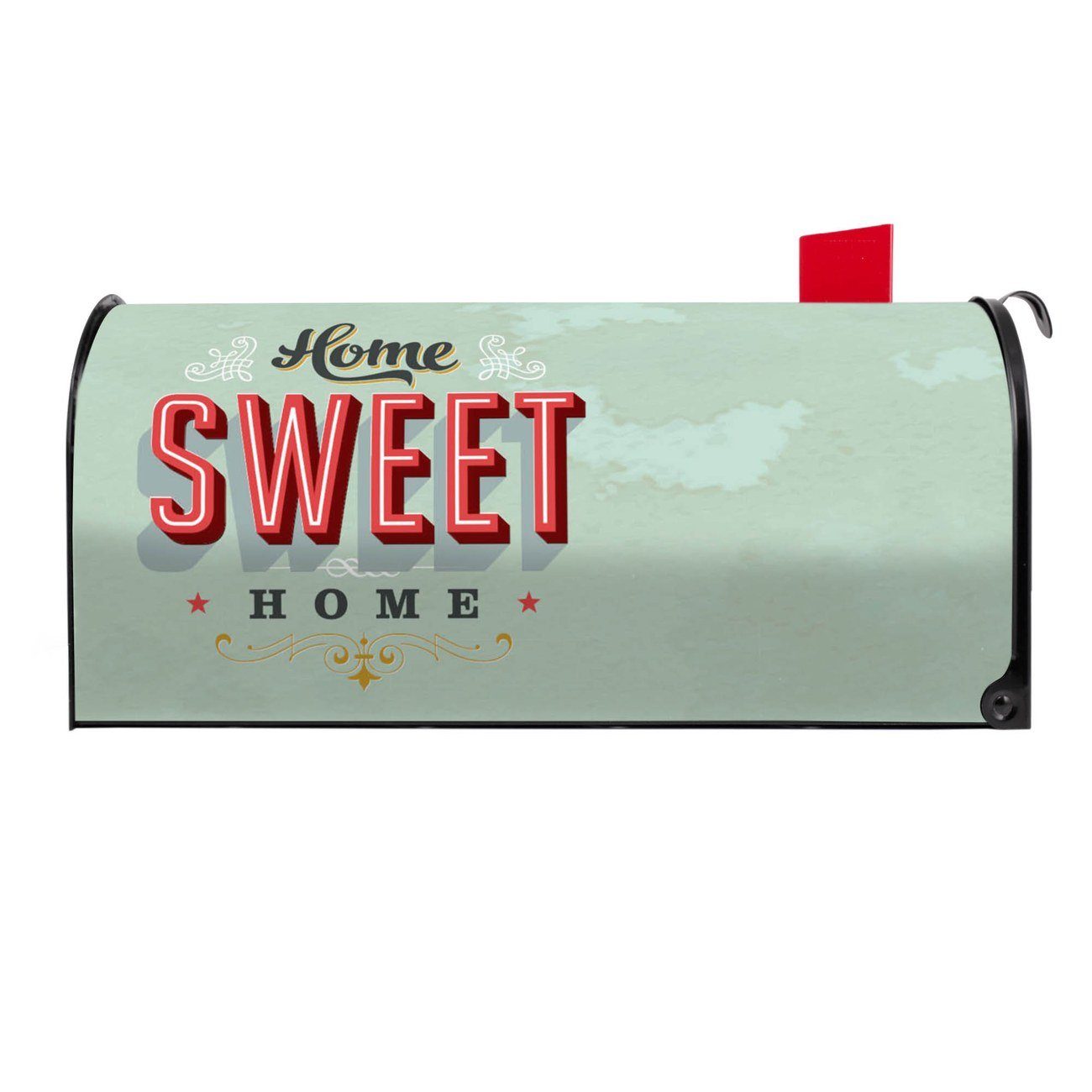 x Amerikanischer 22 cm Sweet Briefkasten (Amerikanischer banjado schwarz Briefkasten, Mailbox Home Mississippi Home 17 original 51 USA), aus x