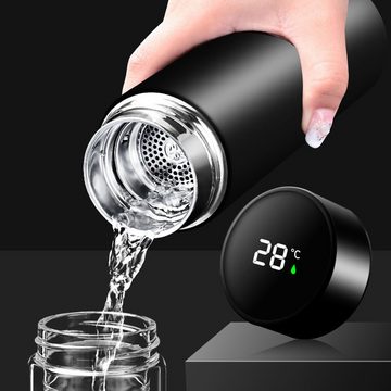 ErbseT Isolierflasche 500ML Vakuum Isolierbecher LED-Touchscreen-Temperaturanzeige