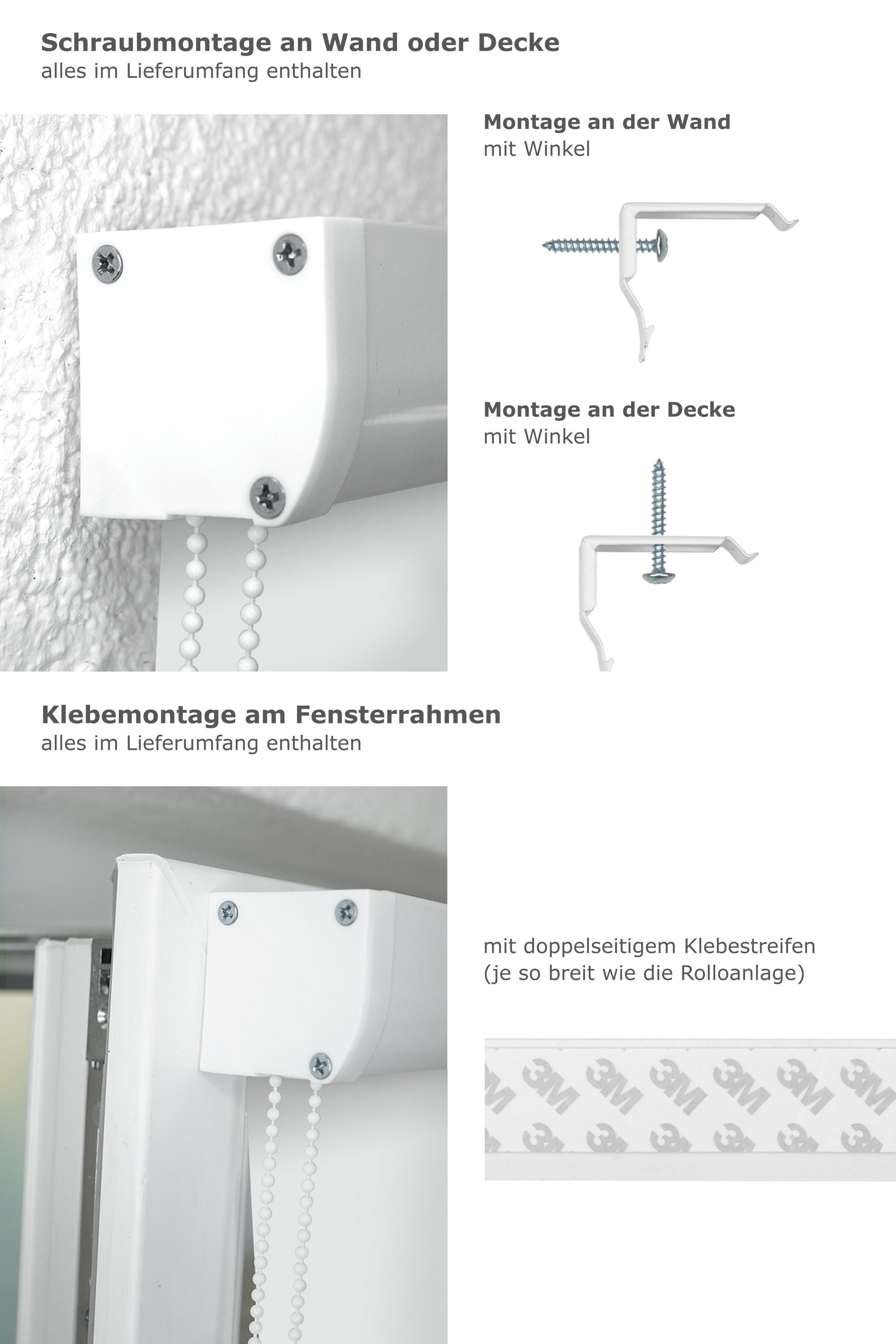 Rollo Lysel Outlet Kassettenrollo TL Reinweiß, LYSEL®, blickdicht, HxB 175x40cm