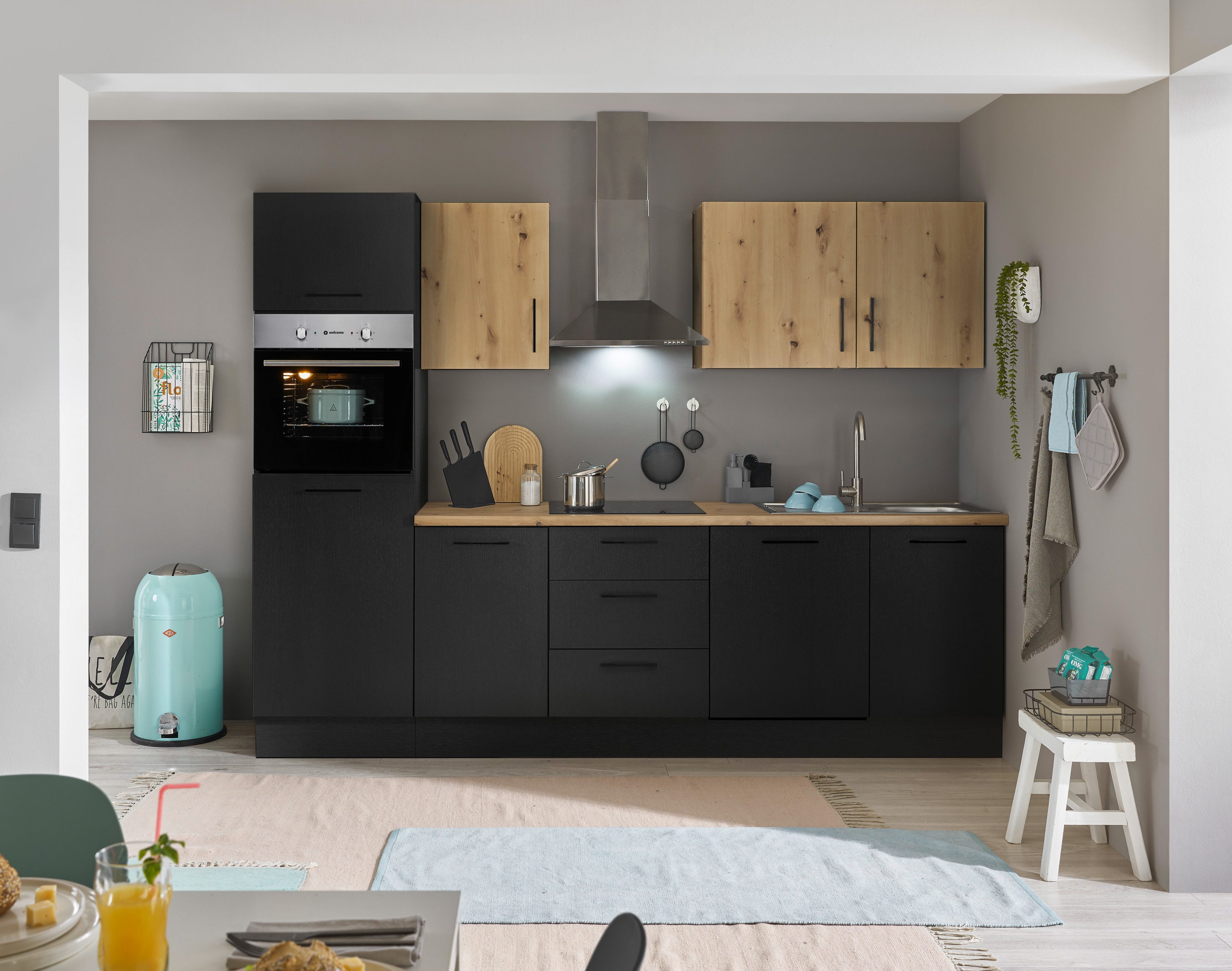BASIC by Balculina Кухниzeile Turin, Breite 280 cm, wahlweise mit E-Geräten