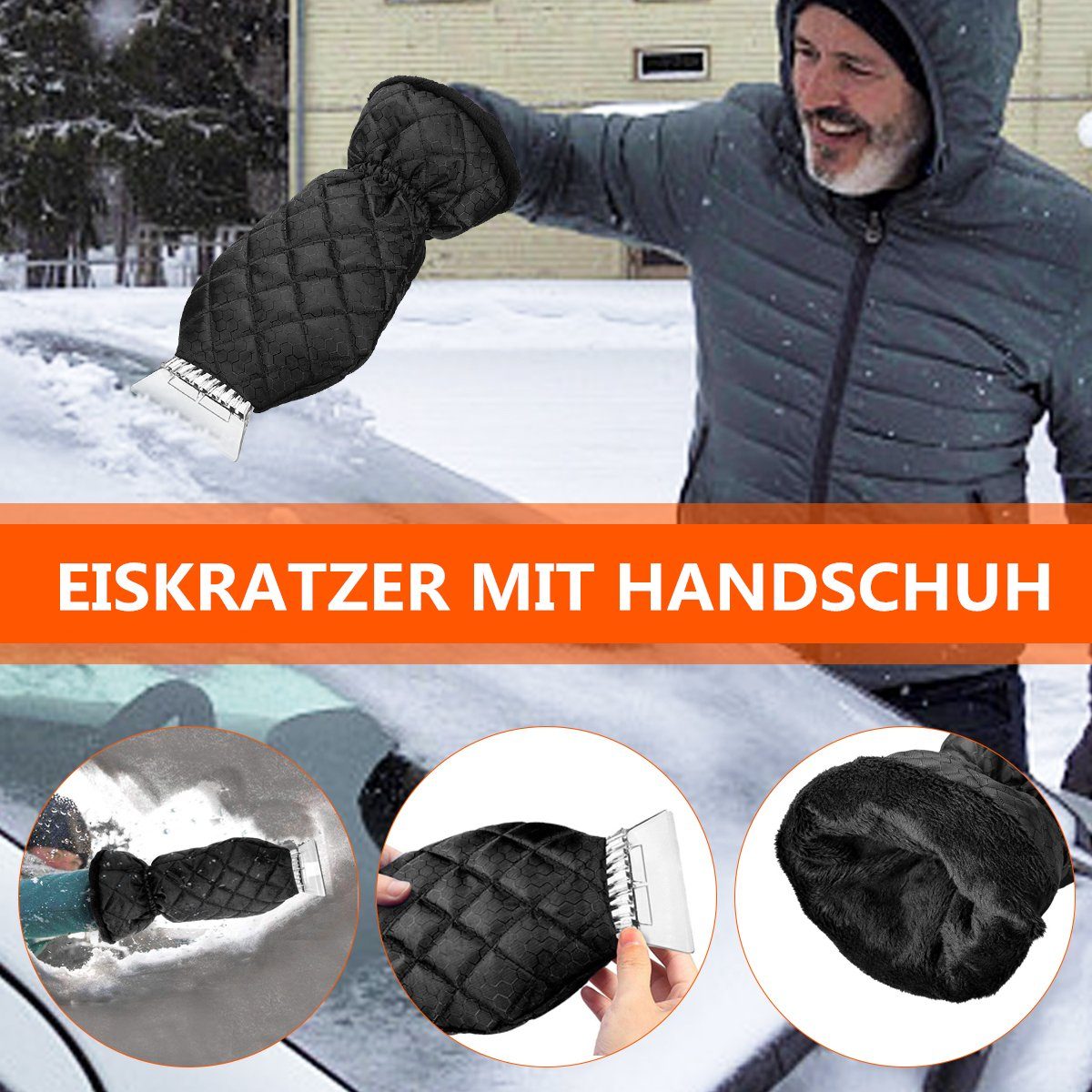 MATCC Eiskratzer Handschuh 420D Oxford Tuch Schneeschaufel