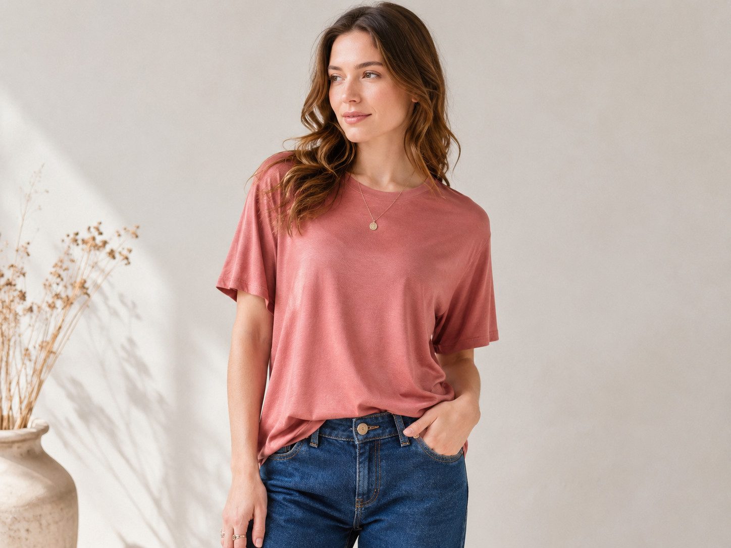 Klitmøller T-Shirt Rose lyocell tee