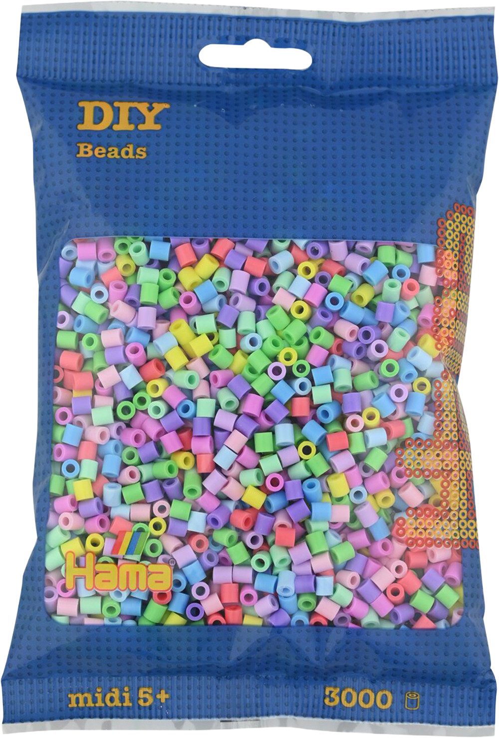 Hama Perlen Bastelperlen Pastell, 3000 Stück