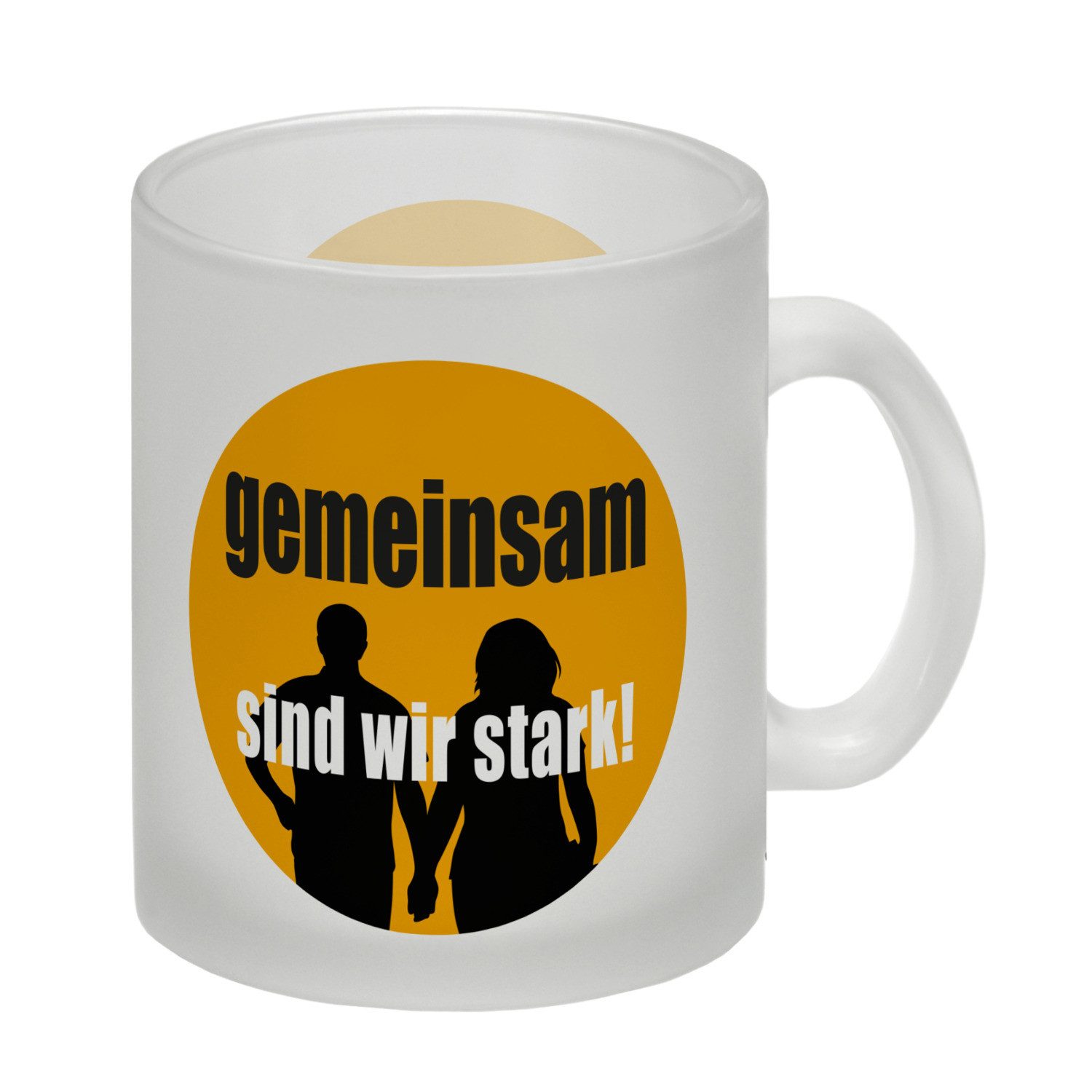 speecheese Tasse Freundschaft & Liebe Glas Tasse mit Spruch Gemeinsam