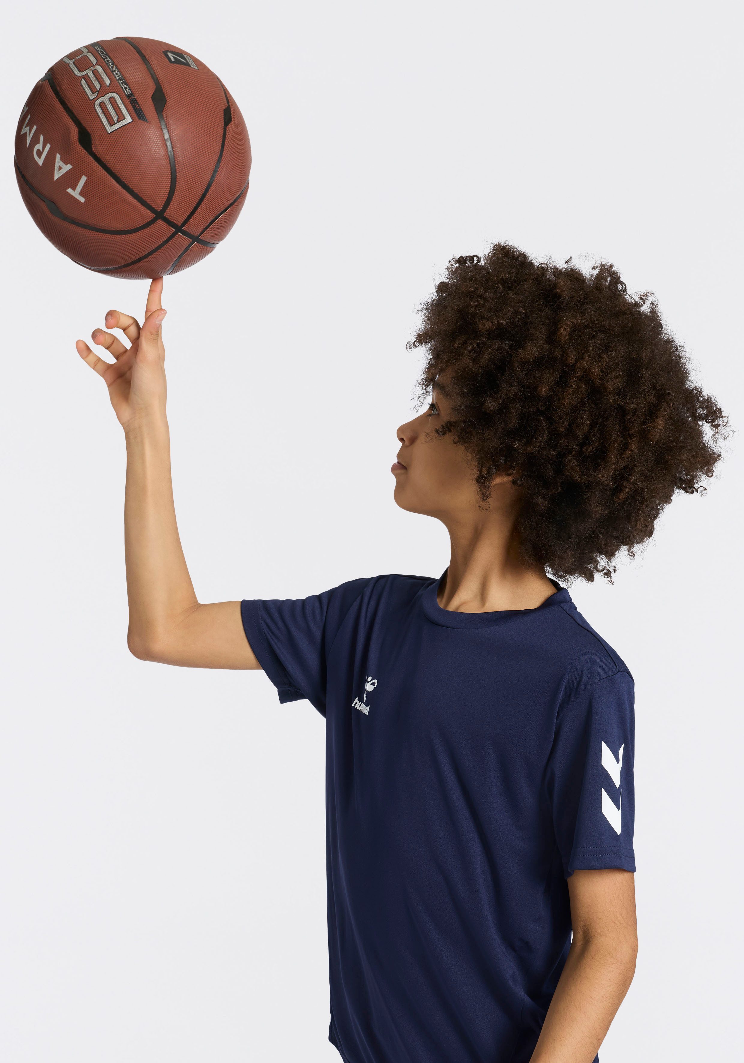 hummel T-Shirt & Shorts HMLLOGO SET KIDS (Set, 2-tlg., 2) mit elastischem Bund, aus Polyester, pflegeleicht, sportlicher Stil