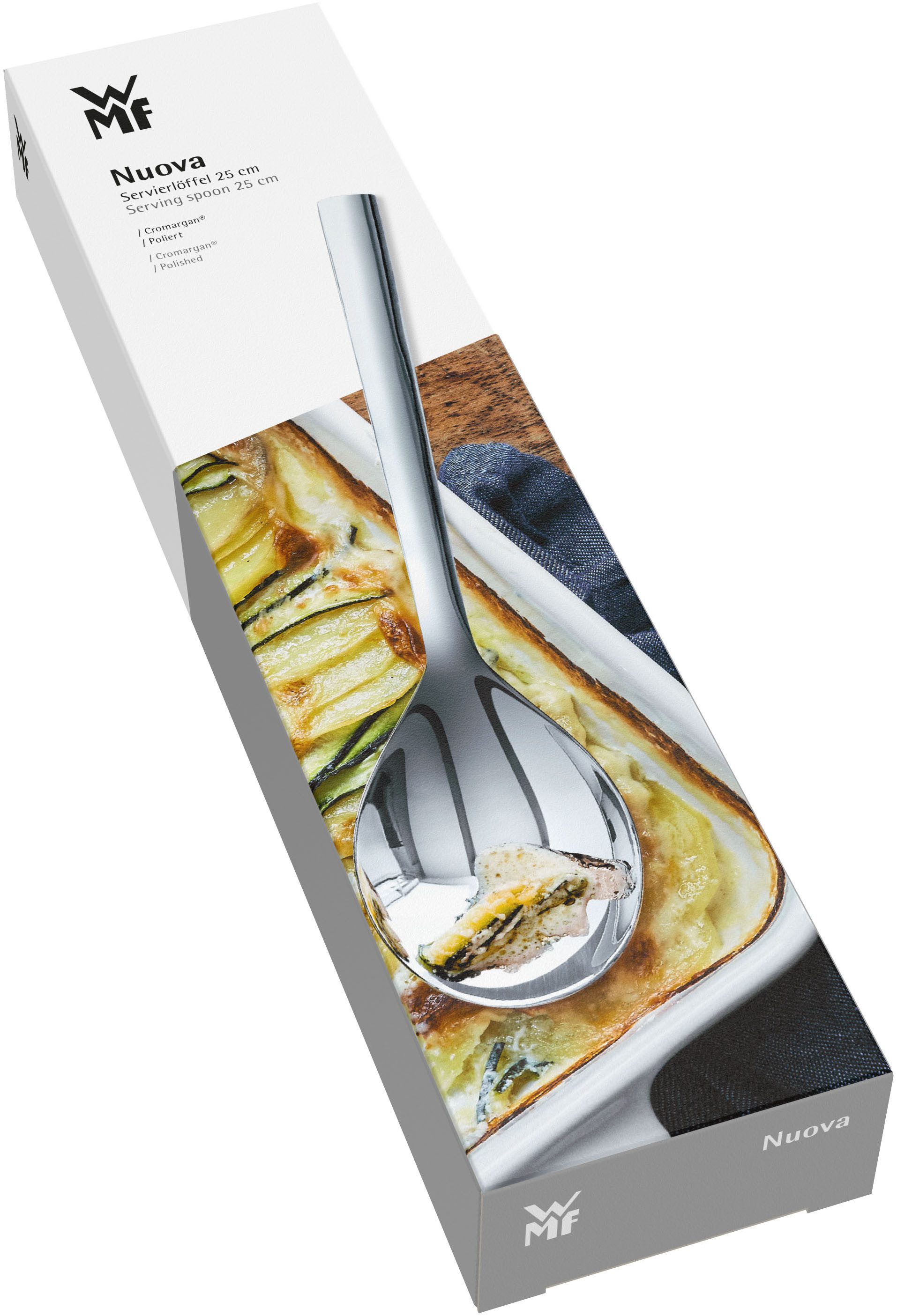 WMF Servierlöffel Nuova, groß, 25 cm, Cromargan Edelstahl rostfrei 18/10, Geschenkverpackung