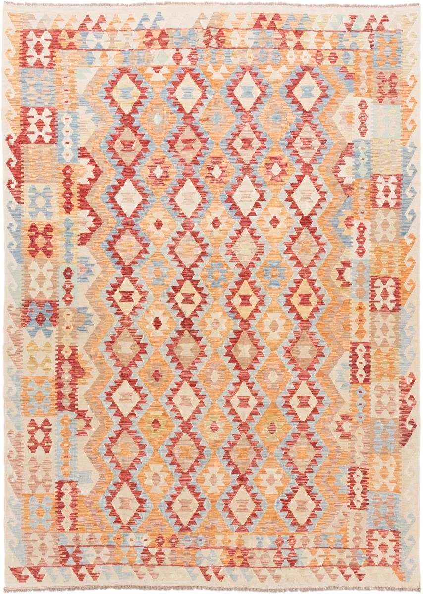 Orientteppich Kelim Afghan 216x302 Handgewebter Orientteppich, Nain Trading, rechteckig, Höhe: 3 mm