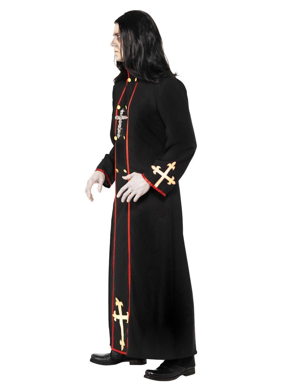 Smiffys Teufel-Kostüm Dämonenpriester Robe, Unheimliches Kostüm für Halloween- und Horrorpartys