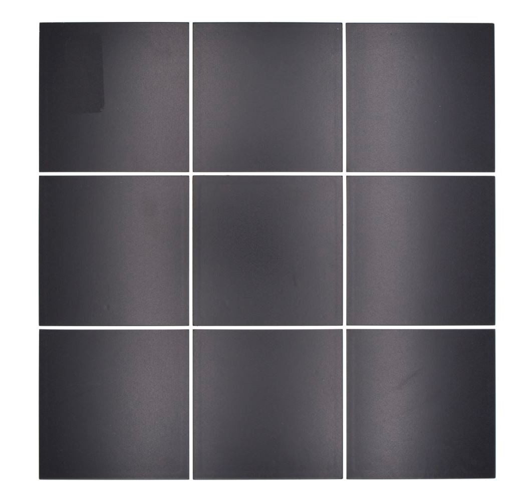 Mosani Wandfliese schwarz selbstklebend DIY Klebefliesen Fliesen 30,6x30,6 cm, Spritzwasserbereich geeignet, Küchenrückwand, Spritzschutz