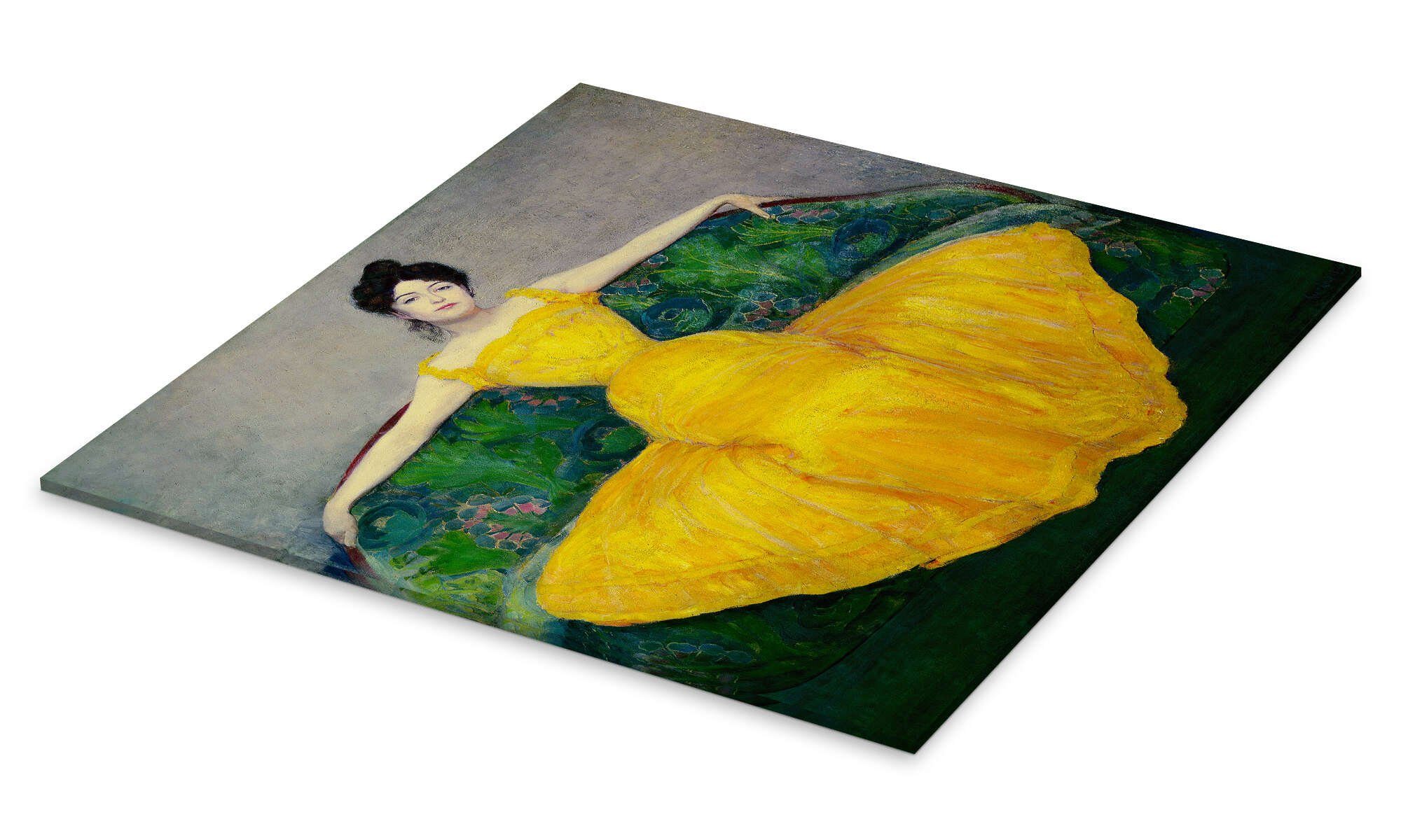 Posterlounge Wandbild Dame in Gelb, Maximilian günstig online kaufen