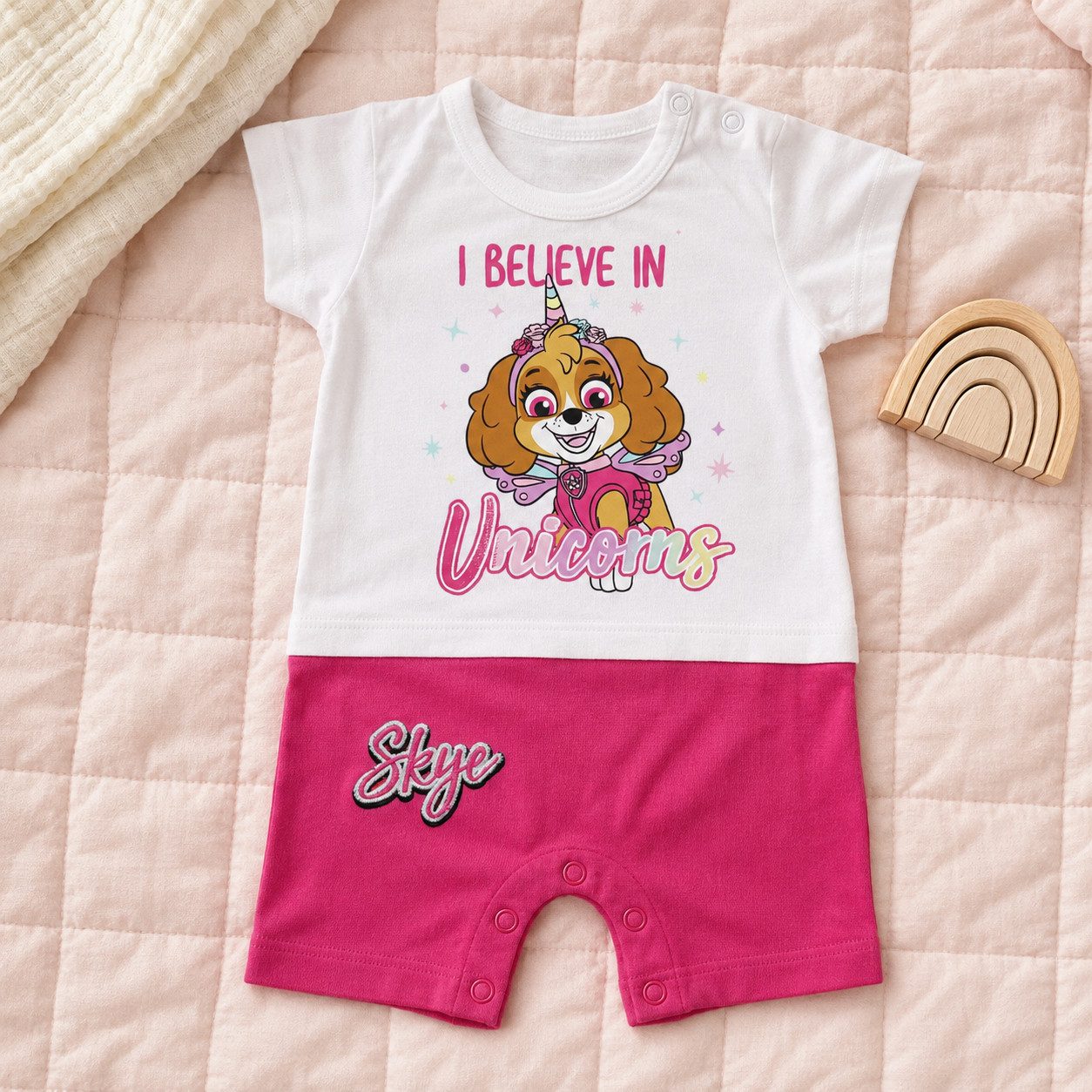 PAW PATROL Strampler Paw Patrol Mädchen Baby Kurzarm Body Strampler Schlafanzug