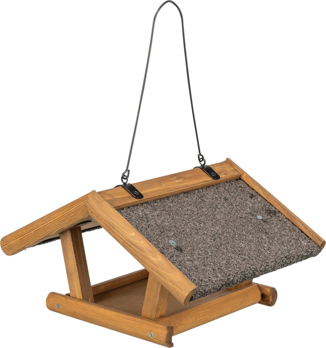 TRIXIE Vogelhaus Vogelfutterhaus zum Aufhängen - braun - 30 × 18 × 28 cm