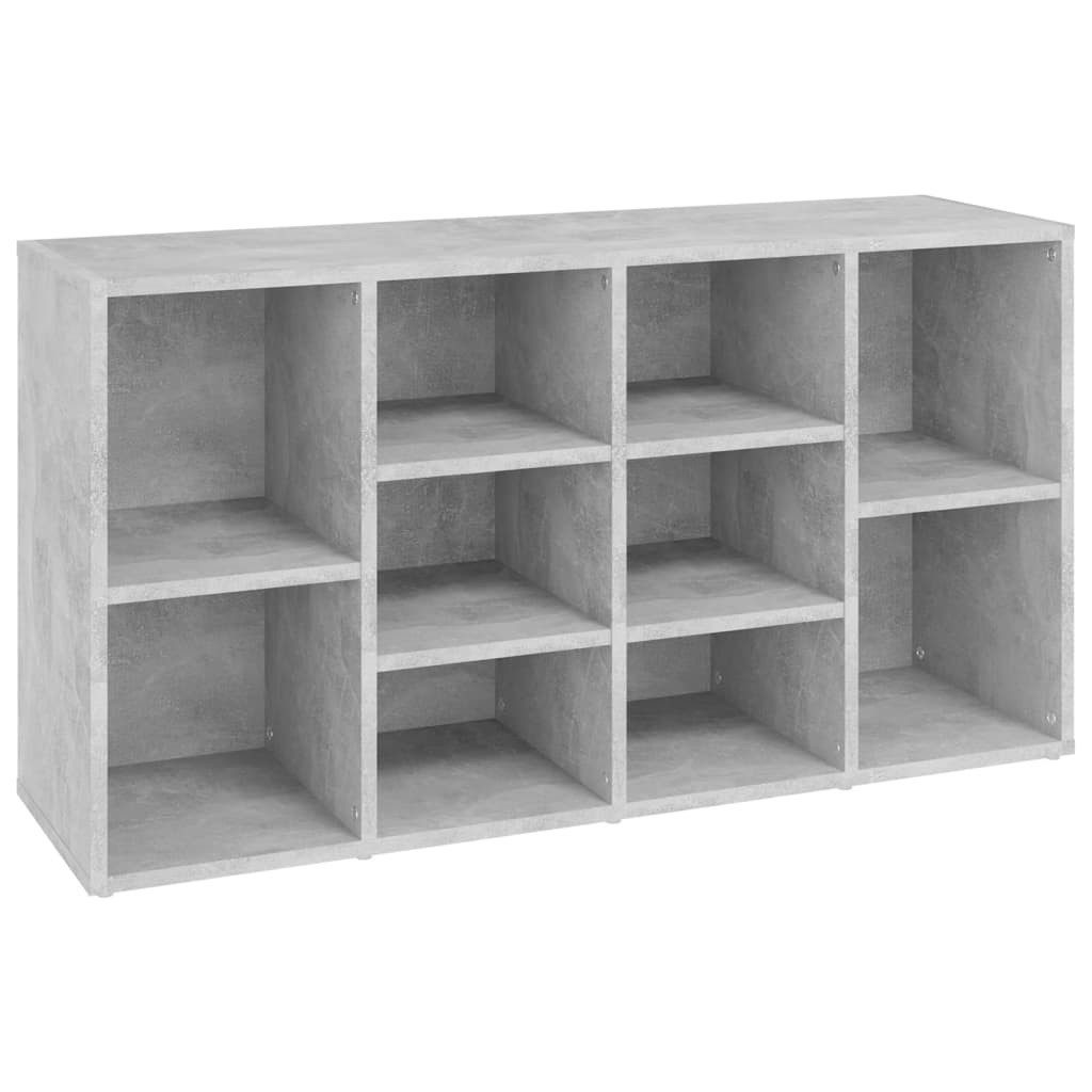 vidaXL Schuhschrank NA Schuhregal Schuhbank Betongrau 103x30x54,5 cm Spanplatte
